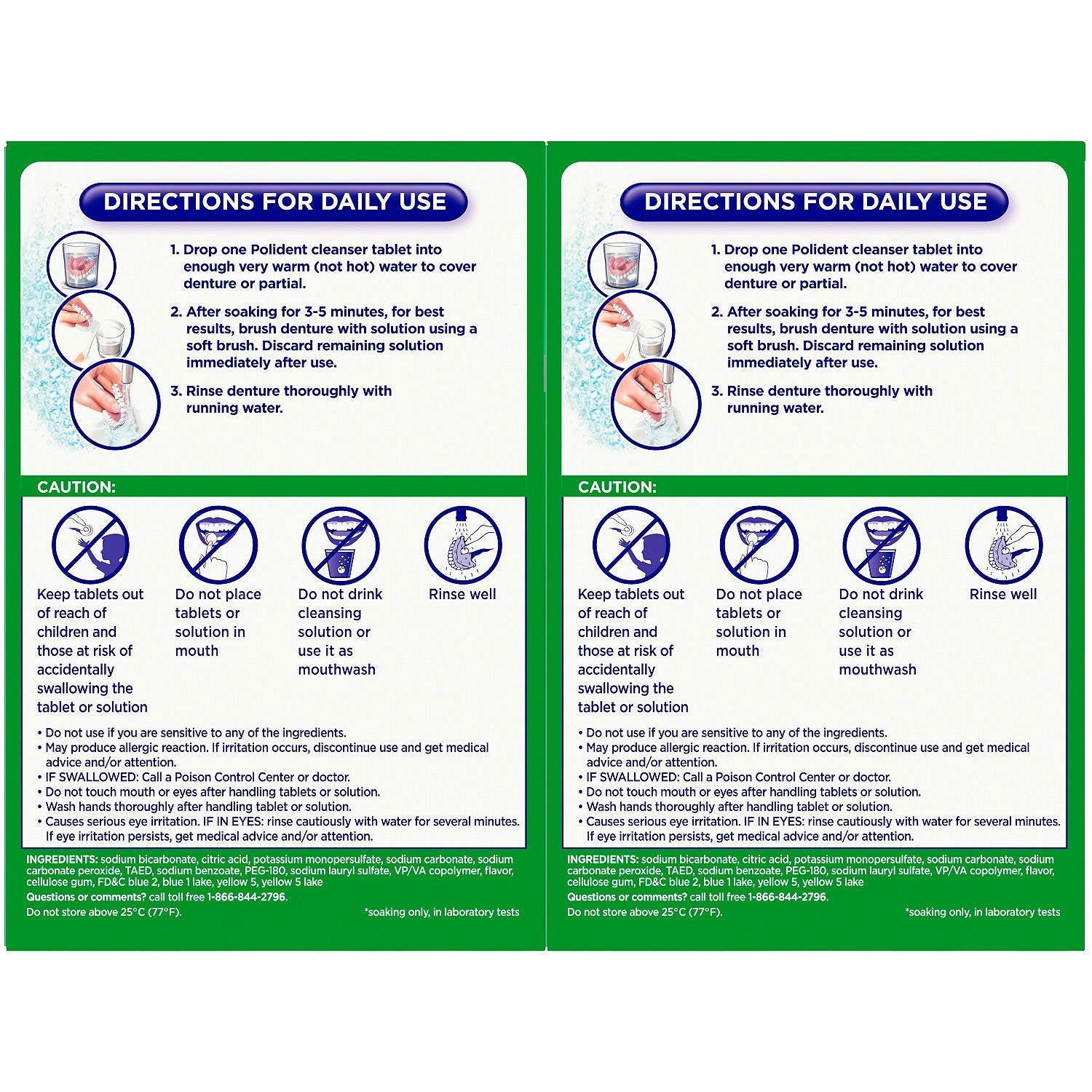 Polident Antibacterial Denture Cleanser | Gentle Formula

