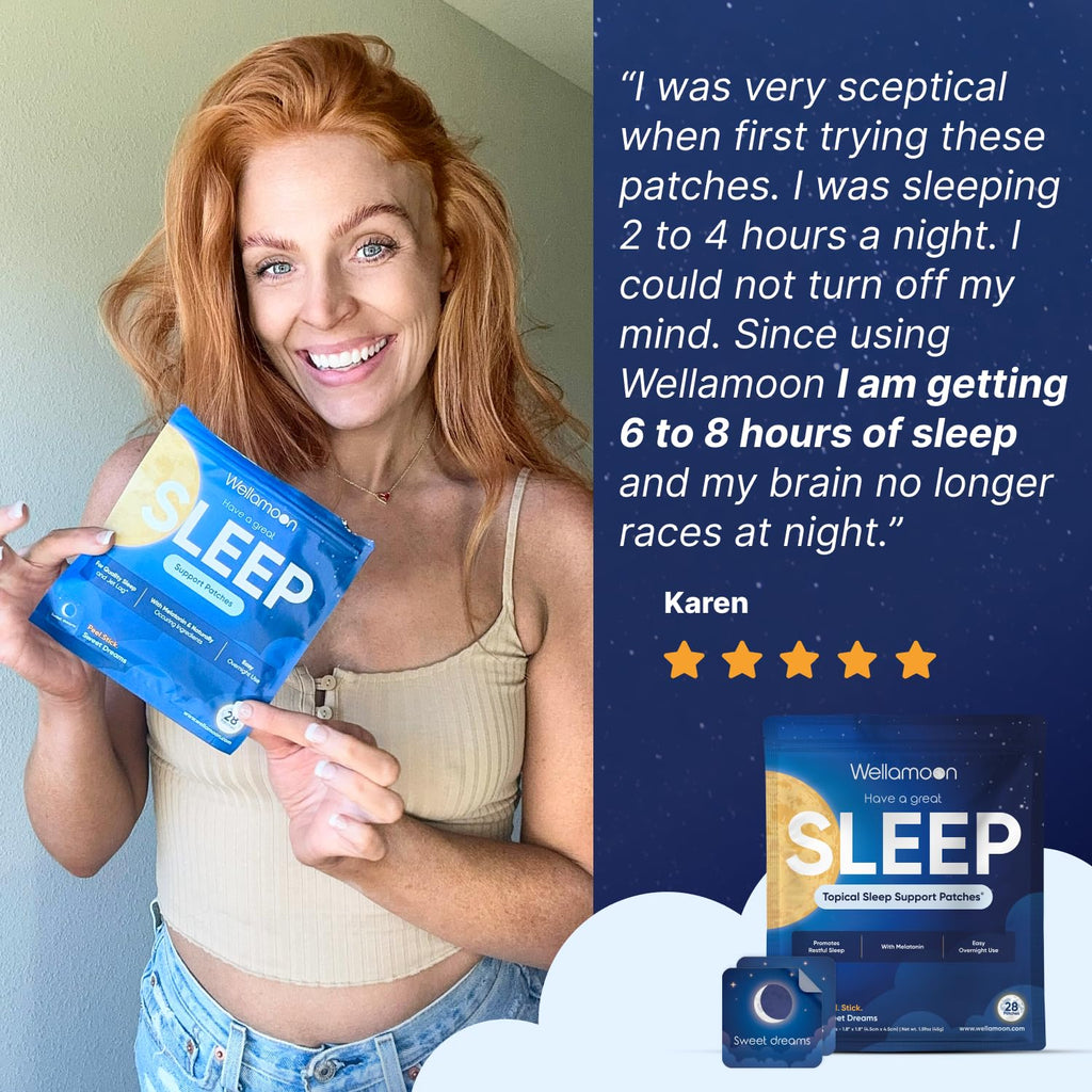 Wellamoon Sleep Patches for Adults – Melatonin & Valerian

