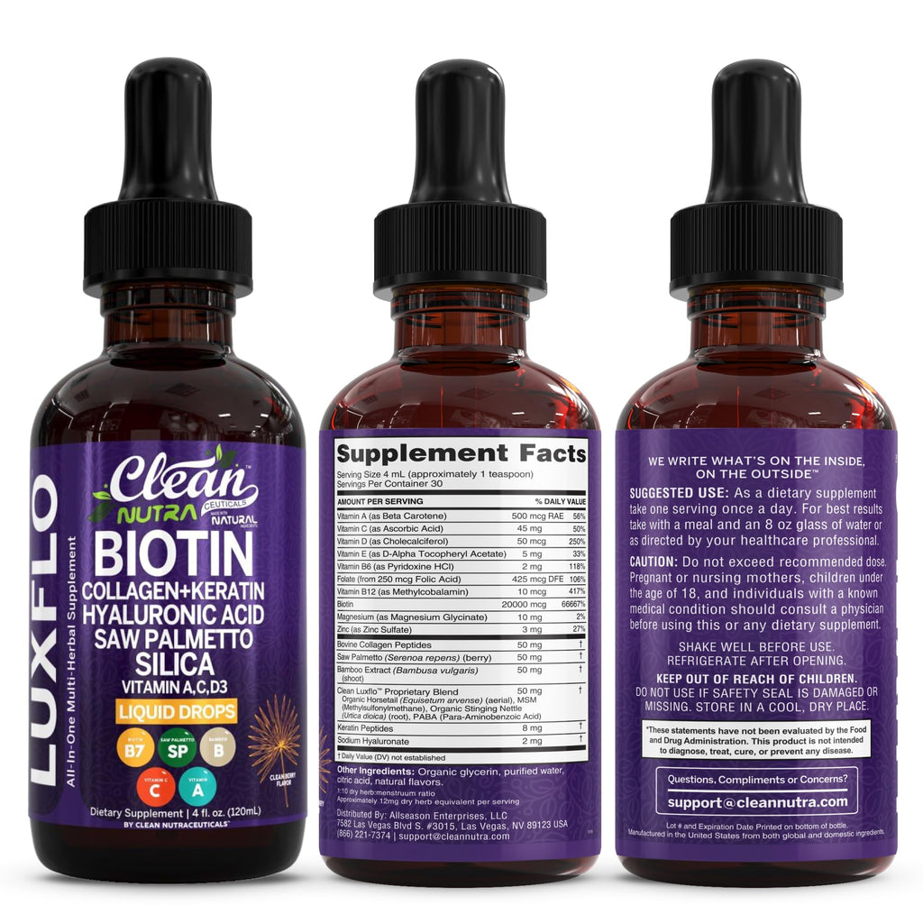 LuxFlo Hair Growth Drops by Clean Nutra

