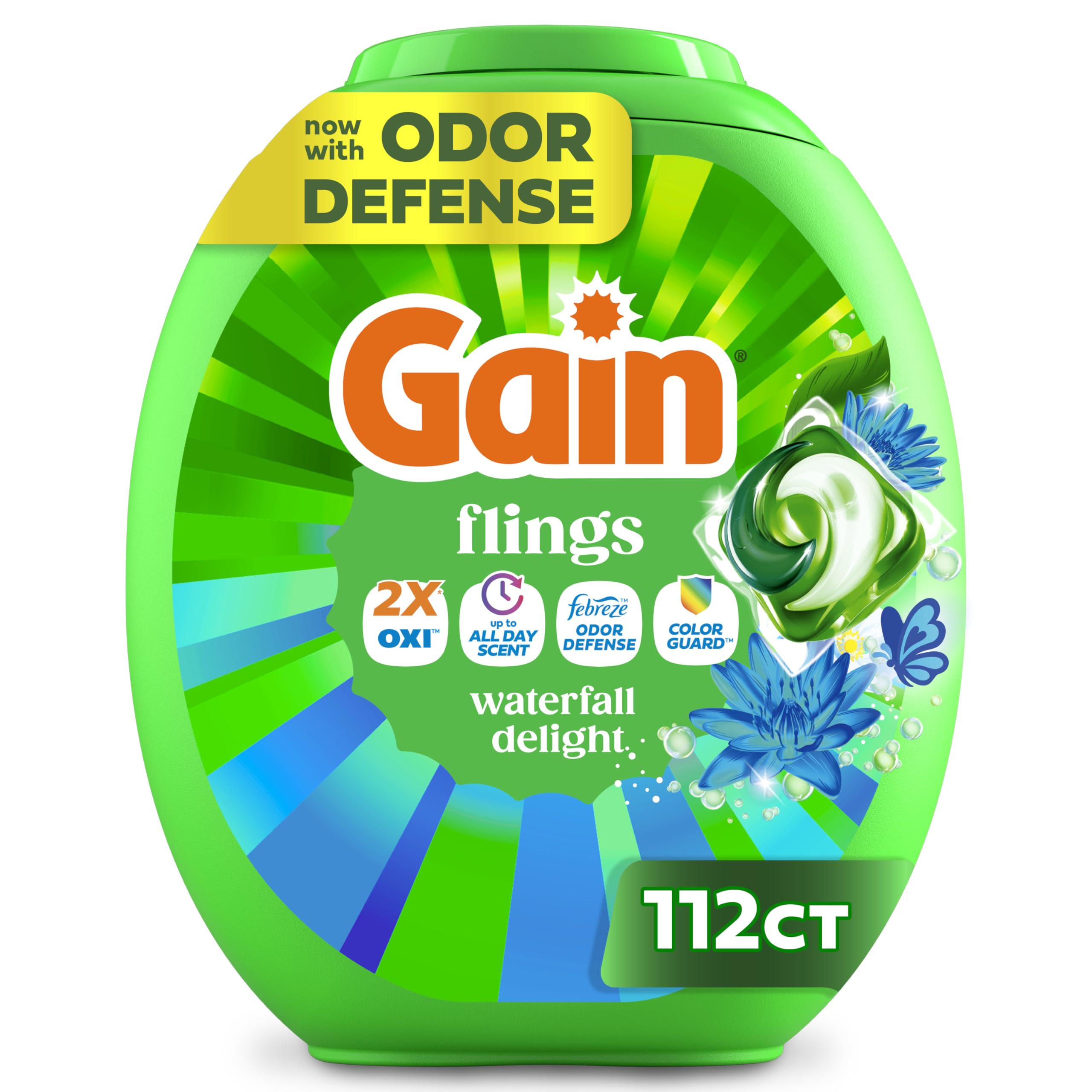 Gain Flings Waterfall Delight Laundry Pods 4-in-1

