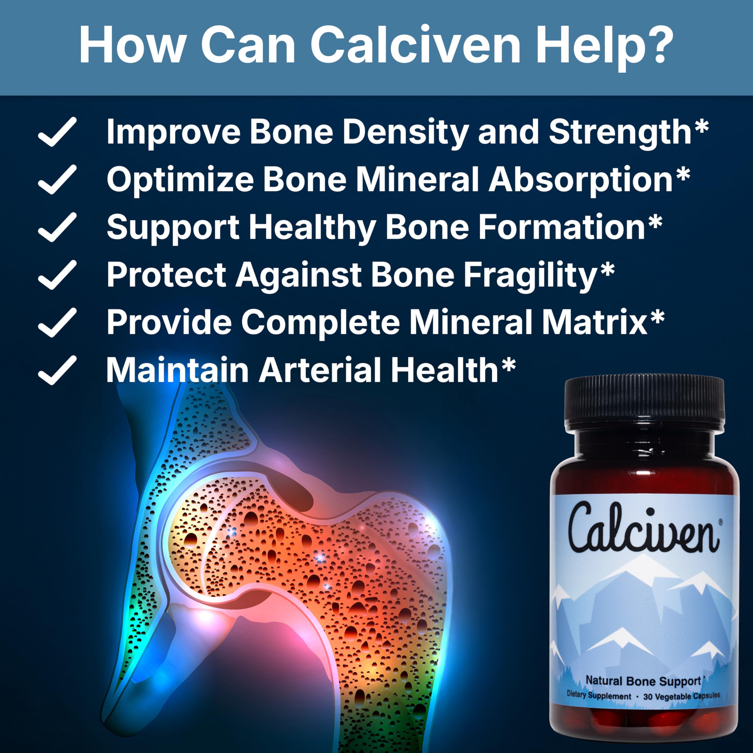Calciven Natural Bone Support Supplement|Non-GMO Gluten-Free

