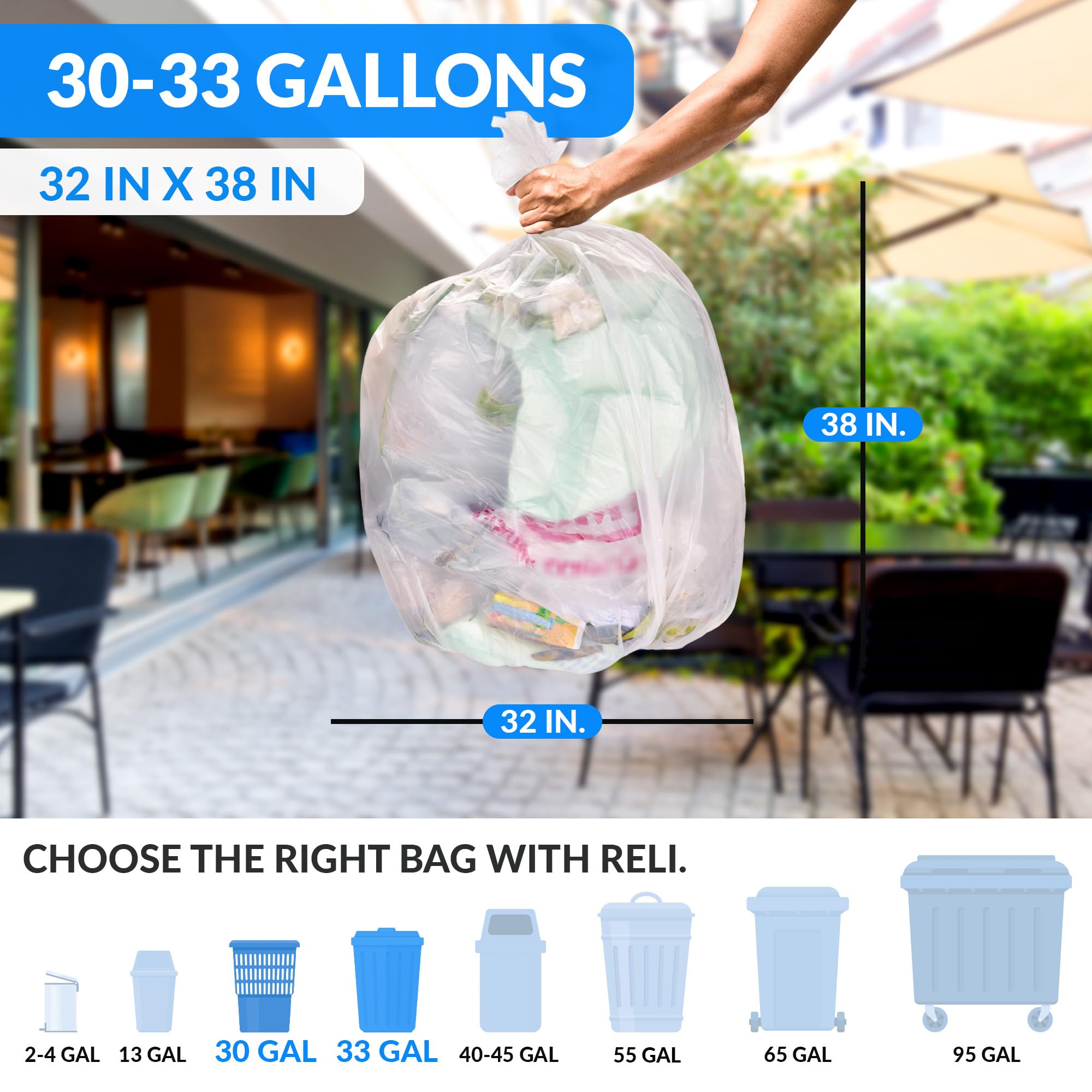 Trash Bags for Waste Cleanup – Durable Bags

