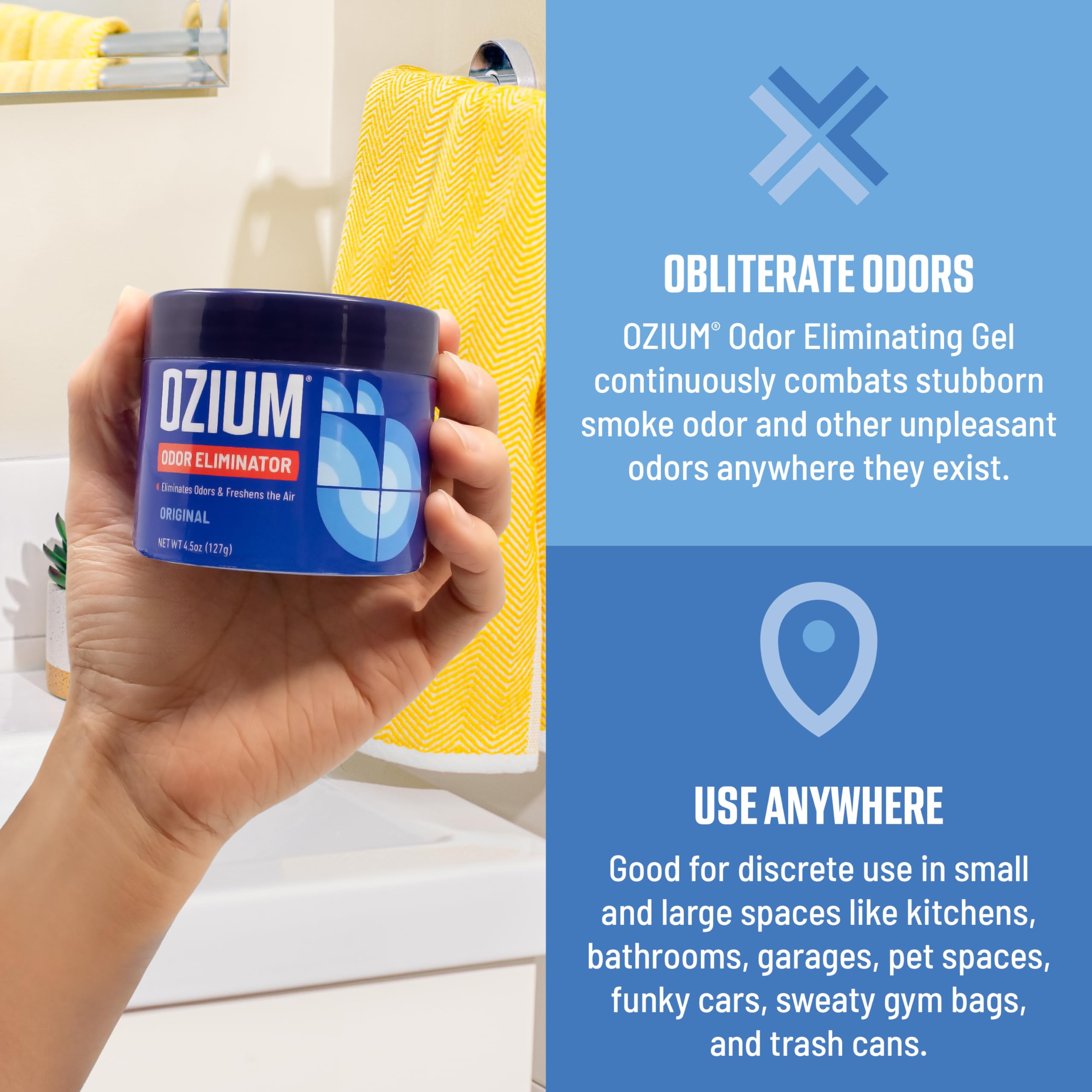 Ozium Odor Eliminating Gel for Homes and Cars

