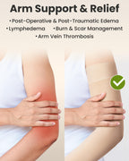KEMFORD Compression Arm Sleeves for Women - 15-20 mmHg

