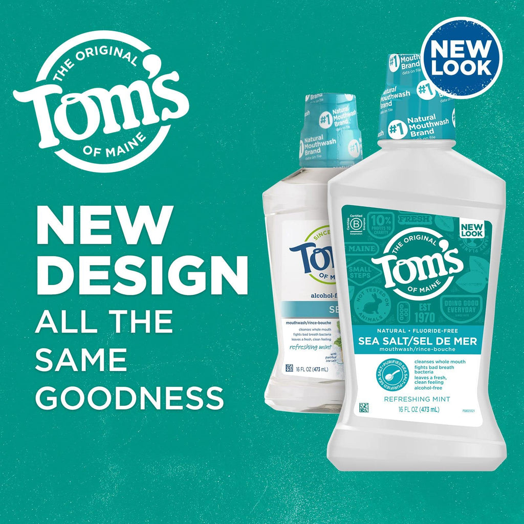 Tom's of Maine Sea Salt Mouthwash Mint Alcohol-Free

