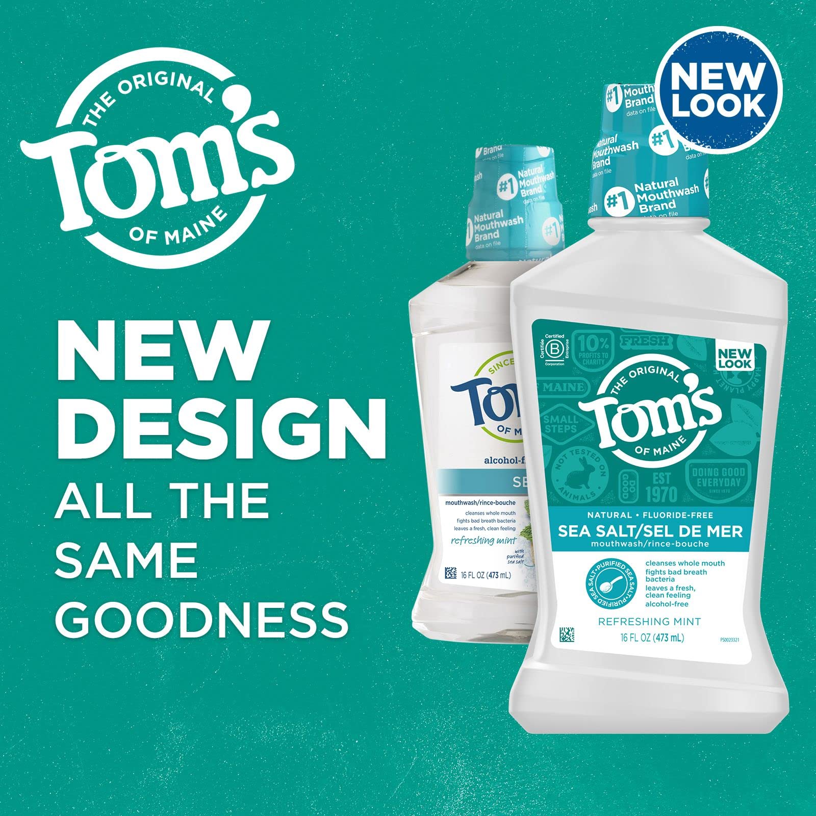 Tom's of Maine Sea Salt Mouthwash Mint Alcohol-Free

