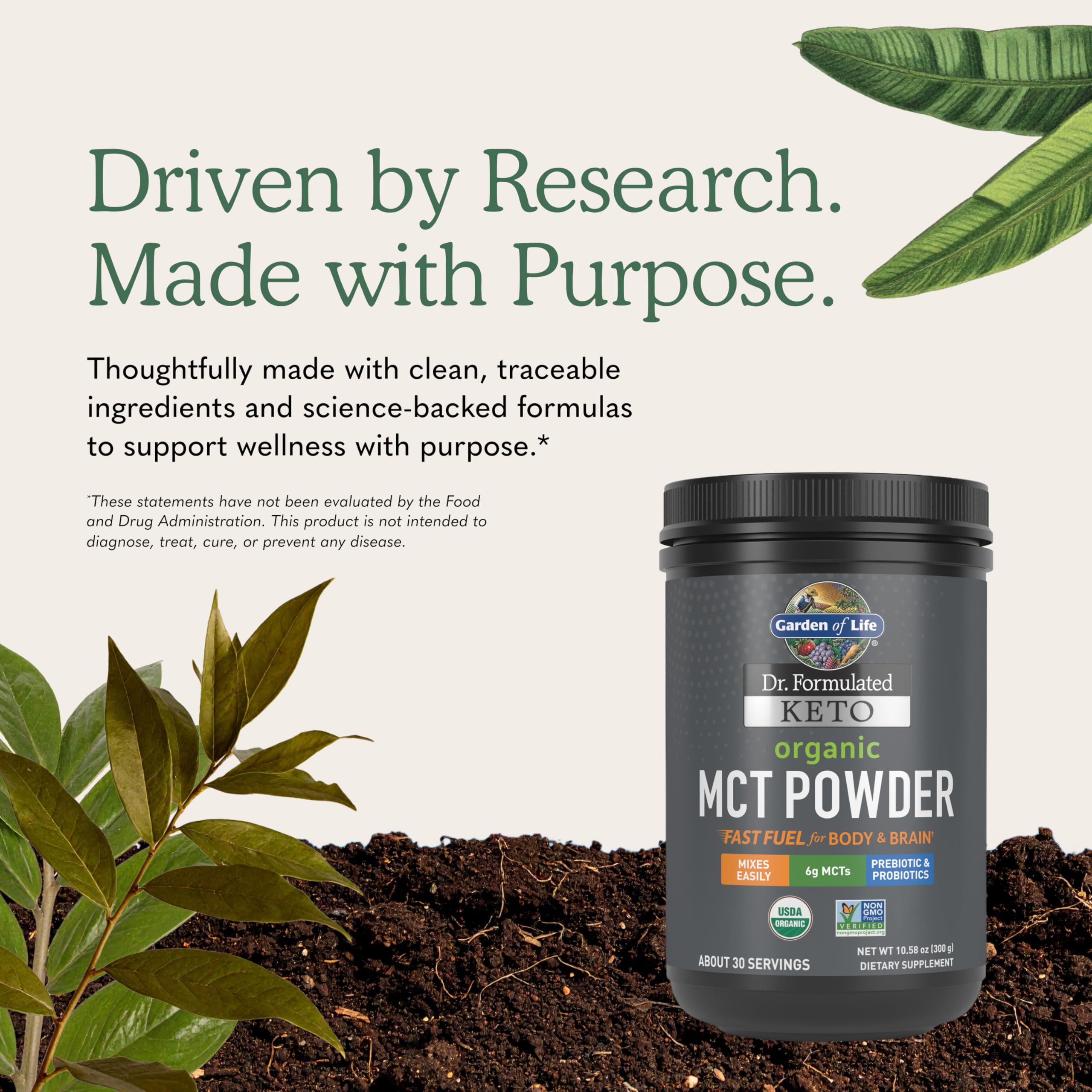 Garden of Life Organic MCT Powder with Coconut MCTs

