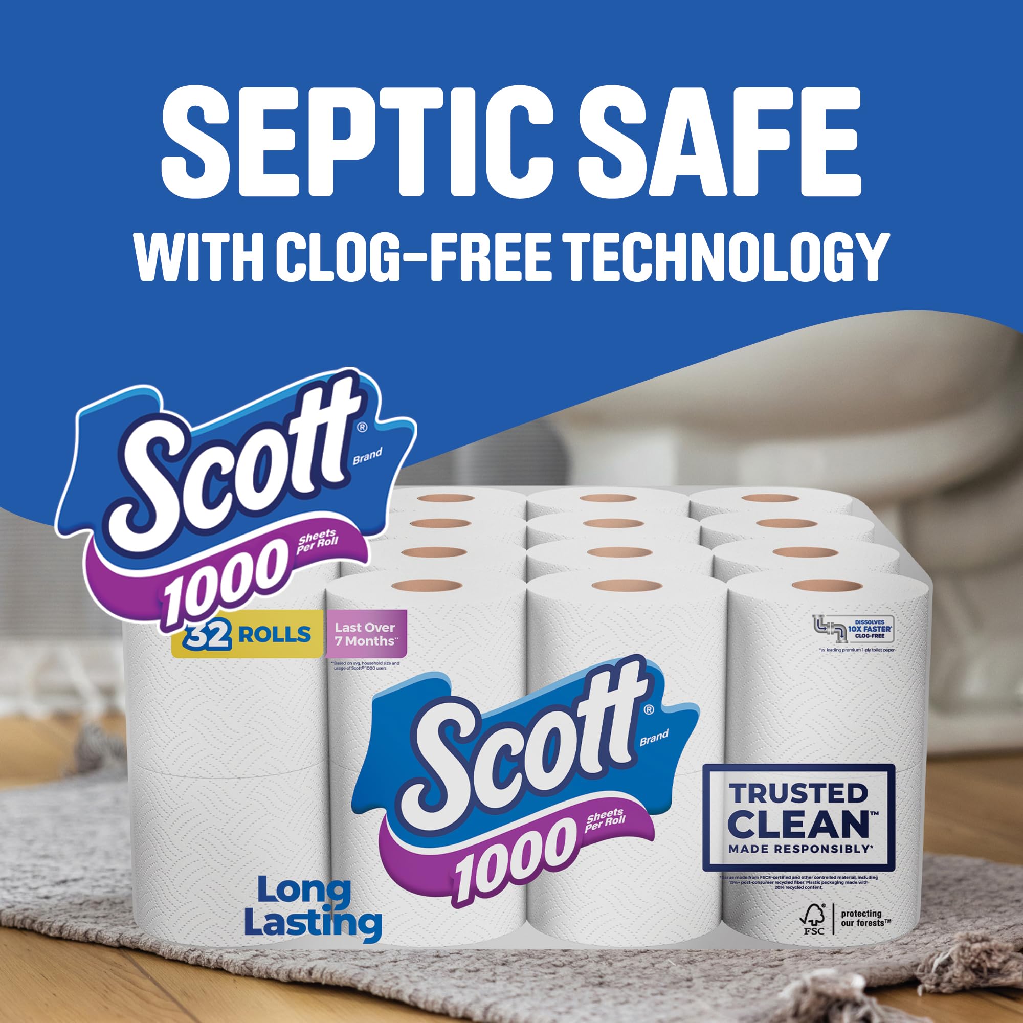 Toilet Paper Scott 1-Ply Septic-Safe

