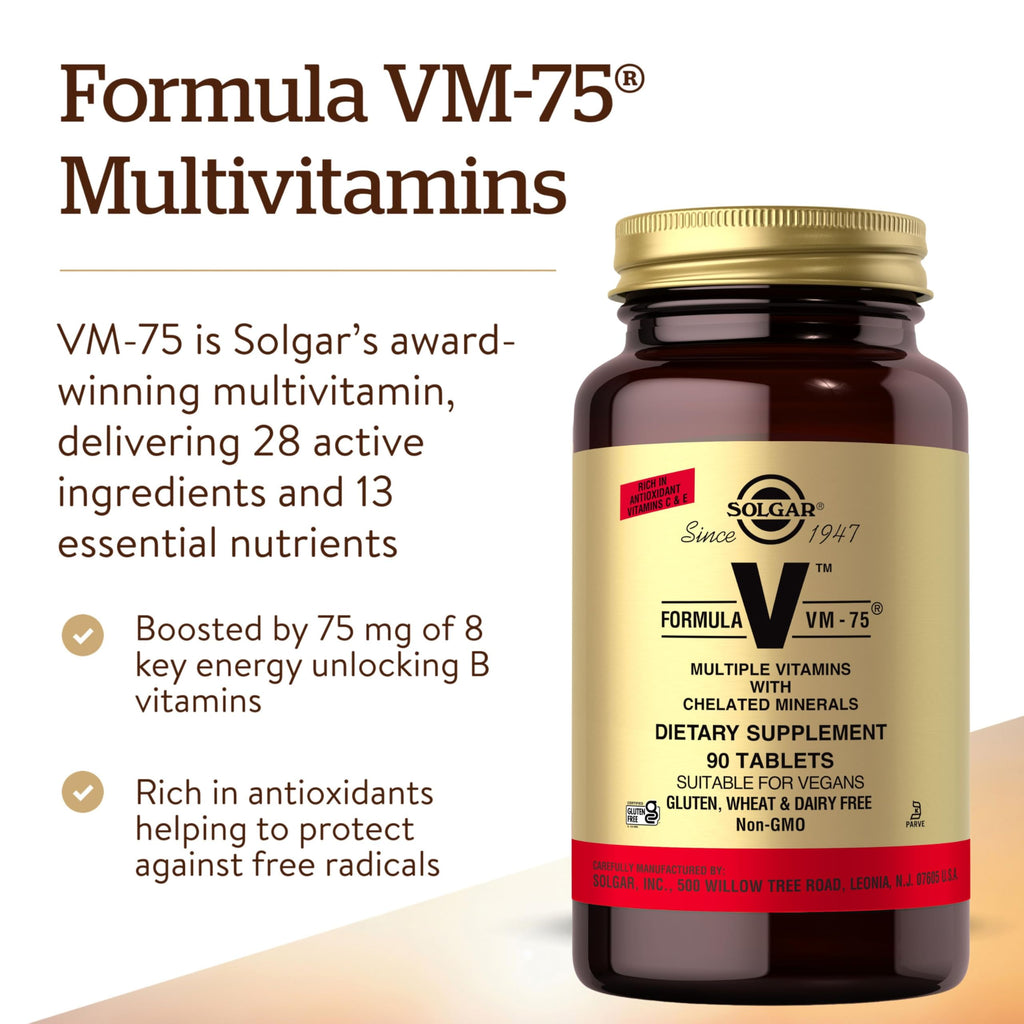 Solgar VM-75 Multivitamin with Chelated Minerals – Vegan

