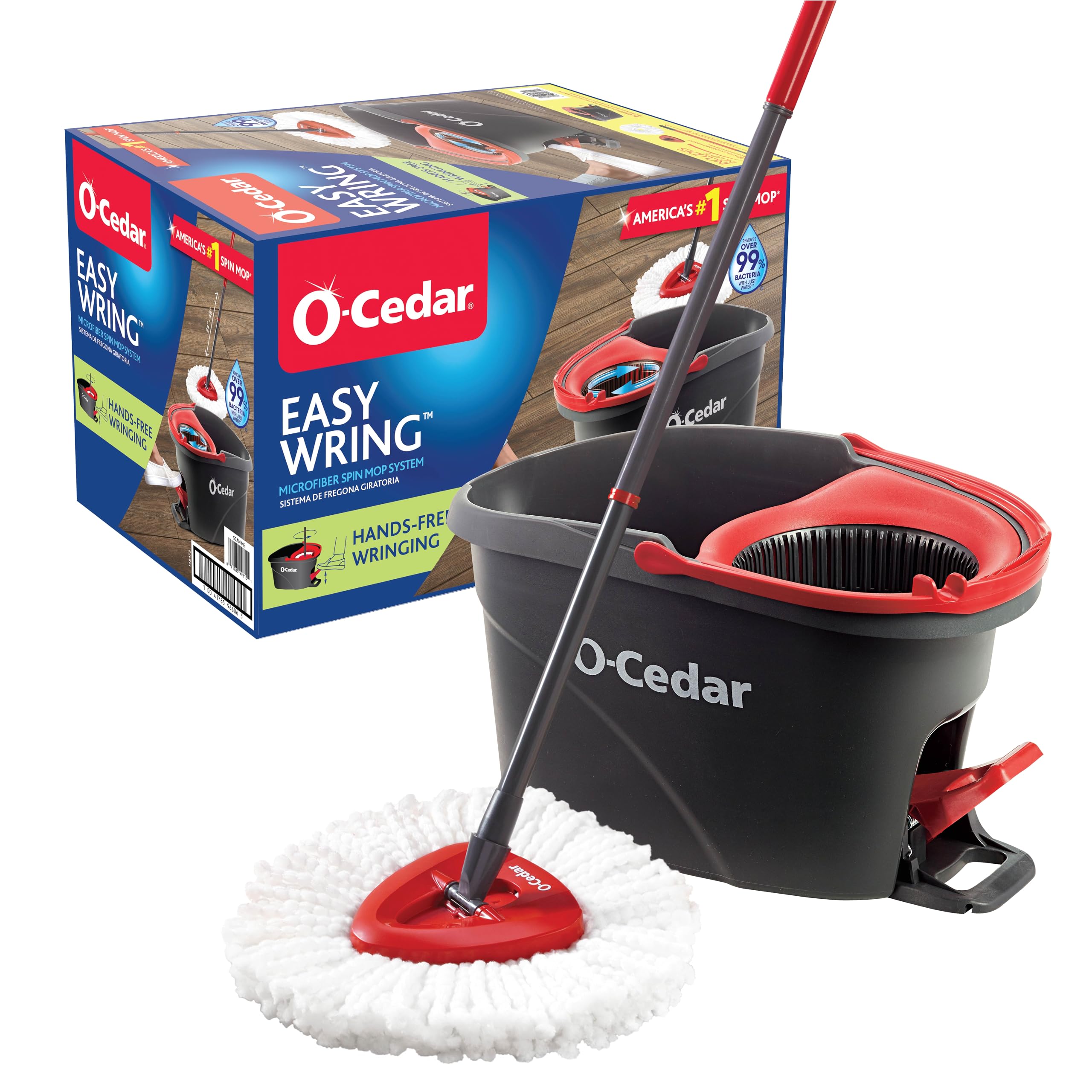 O-Cedar EasyWring Microfiber Spin Mop & Bucket System