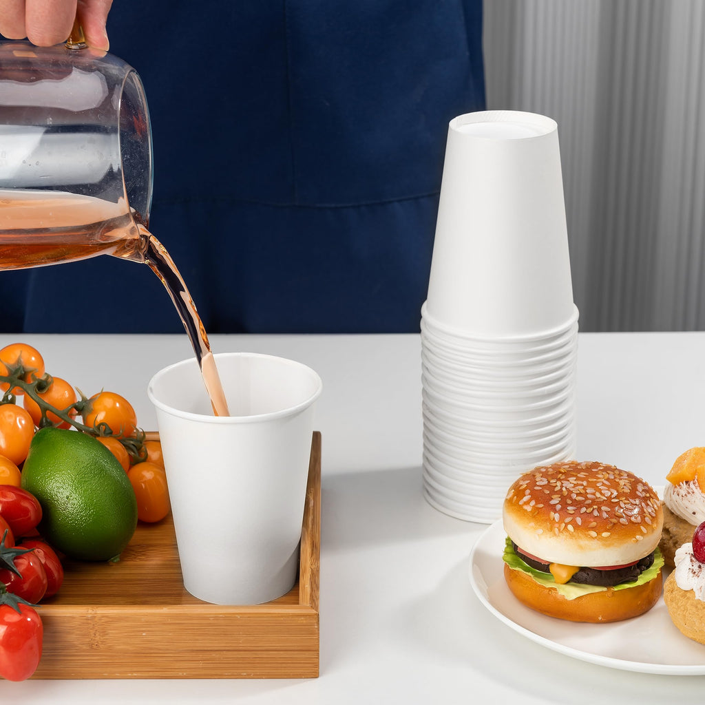 METAPRINT Disposable Paper Cups Thickened Rim - Food Safe

