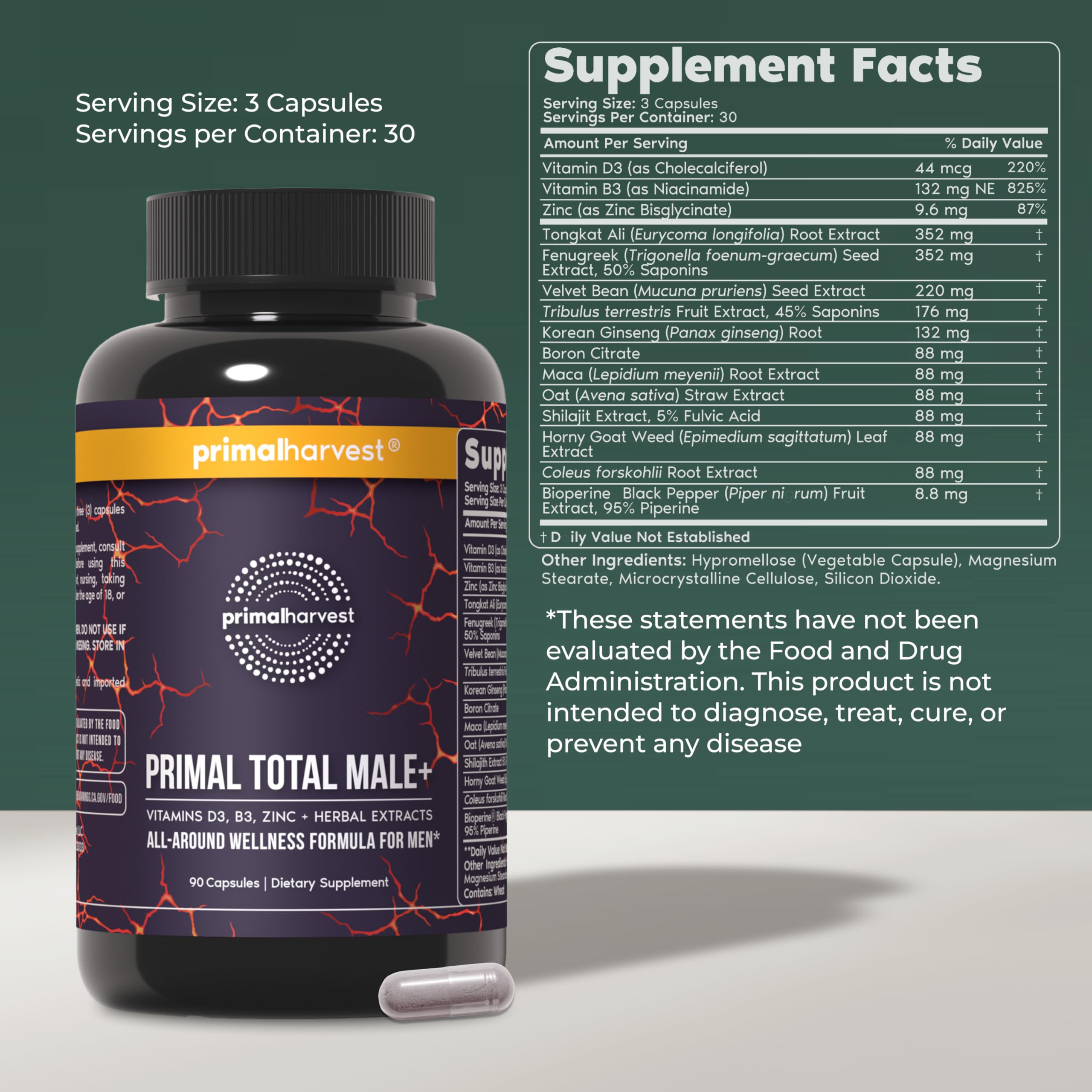 Primal Harvest Total Male+ Multivitamin for Men

