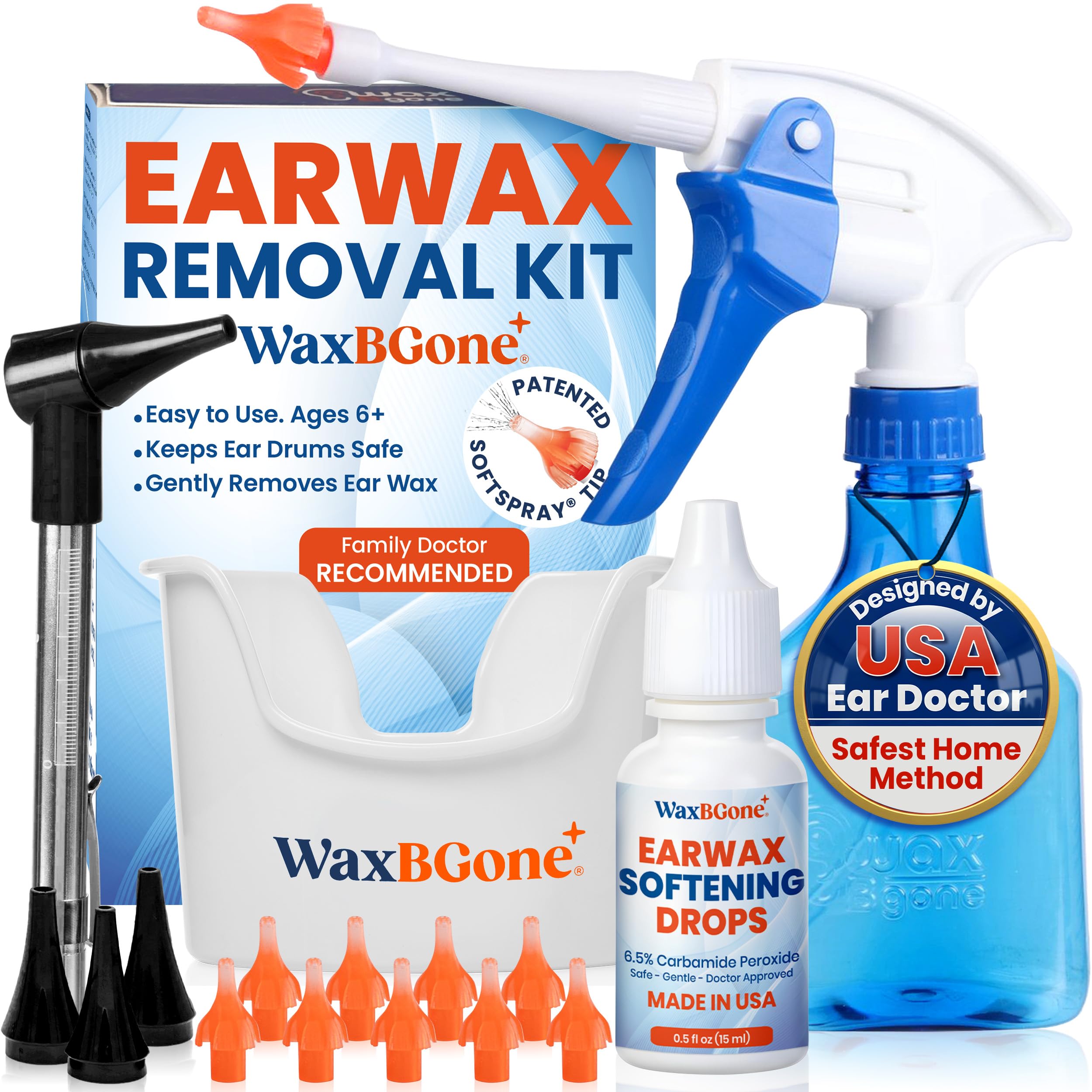 WaxBGone Ear Wax Removal Kit with Irrigation Tips

