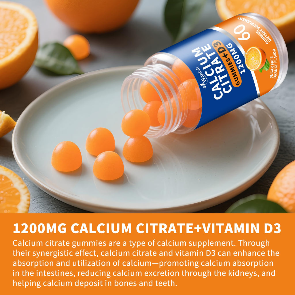 Calcium Citrate Gummies with Vitamin D3 for Bone Support

