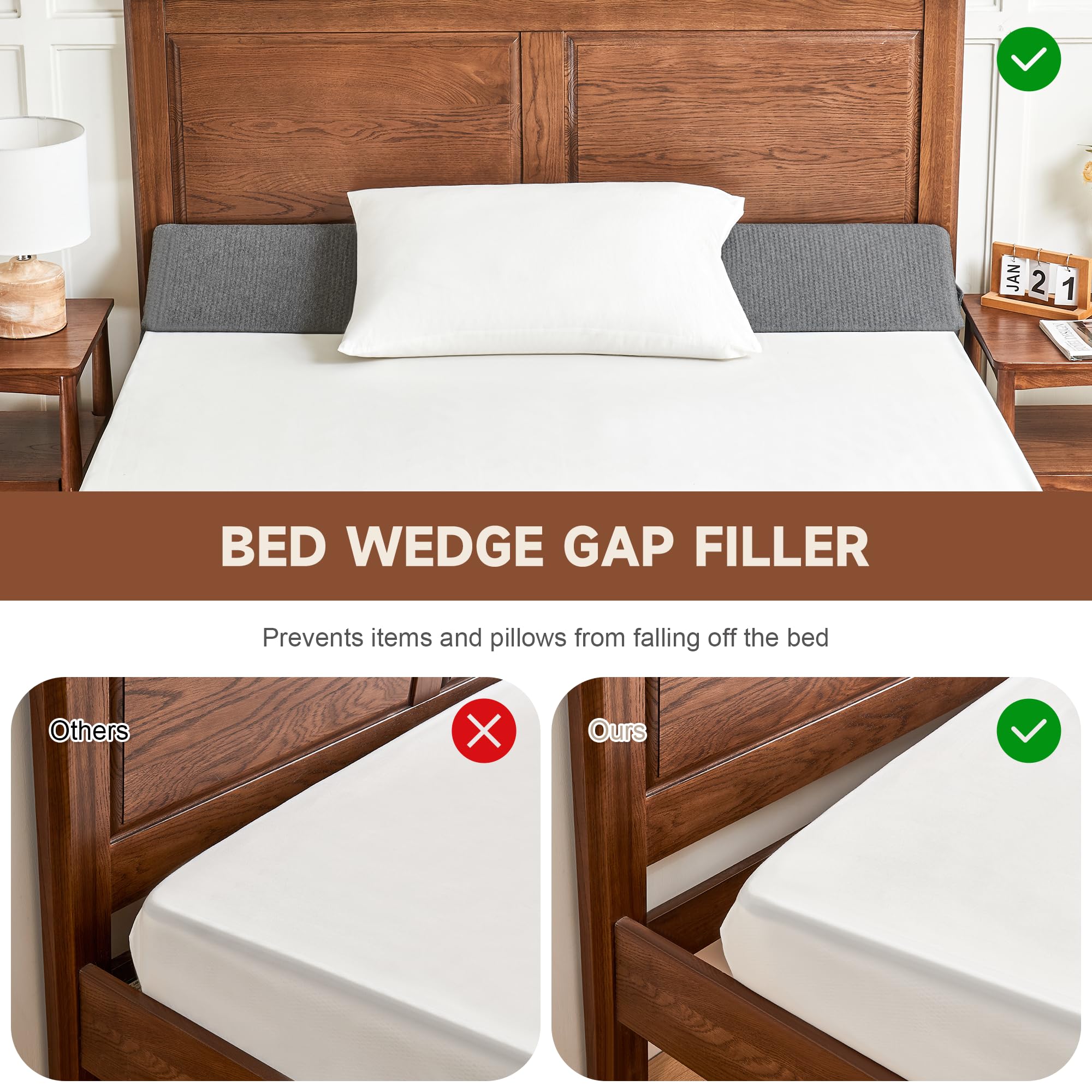 Bed Wedge Pillow for Headboard Gap | IFNOW

