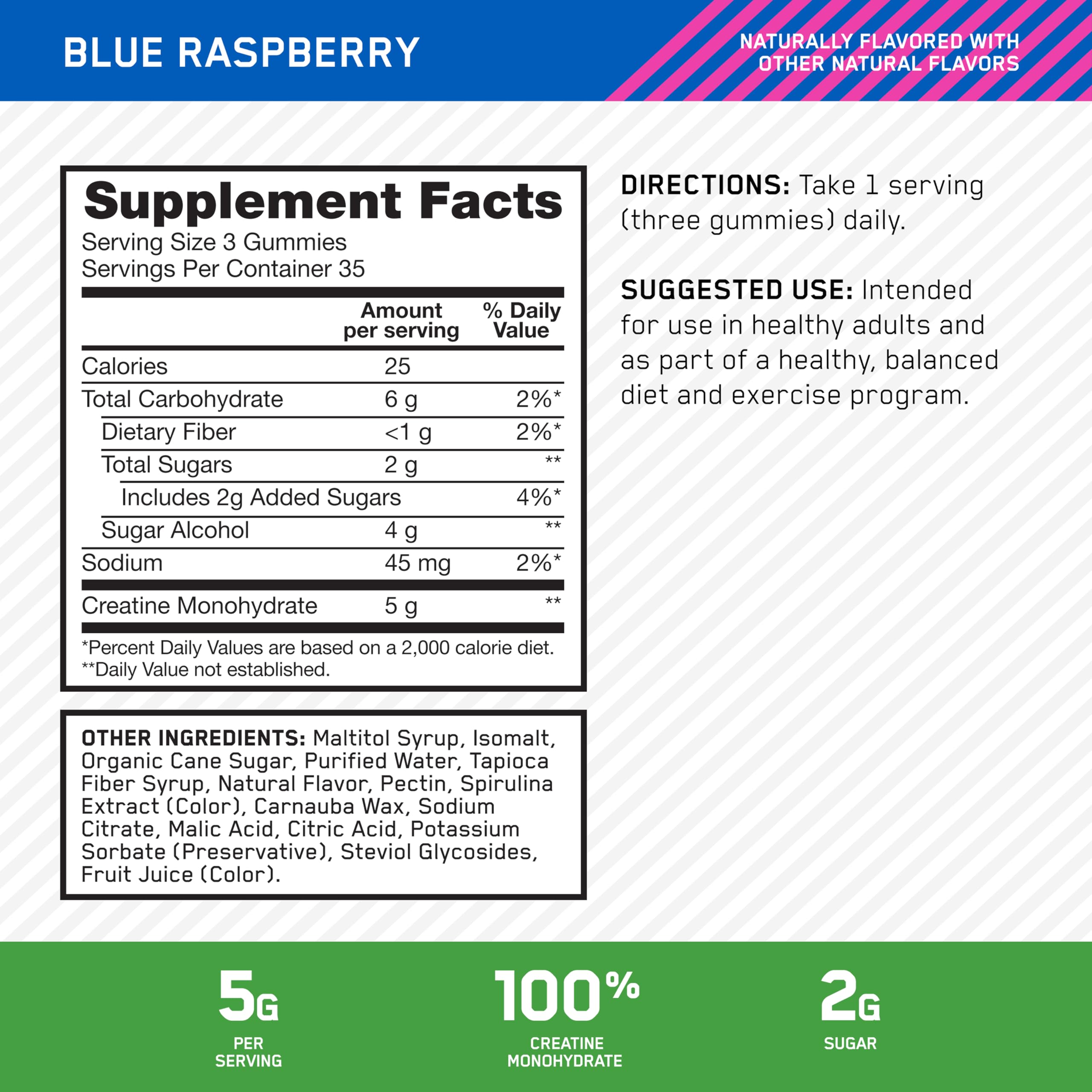 Optimum Nutrition Creatine Monohydrate Gummies | Performance

