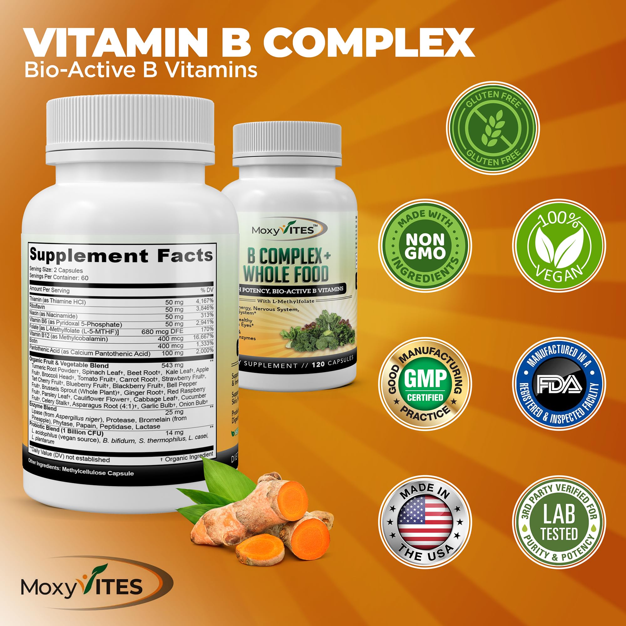 MoxyVites Vitamin B Complex – Energy Support

