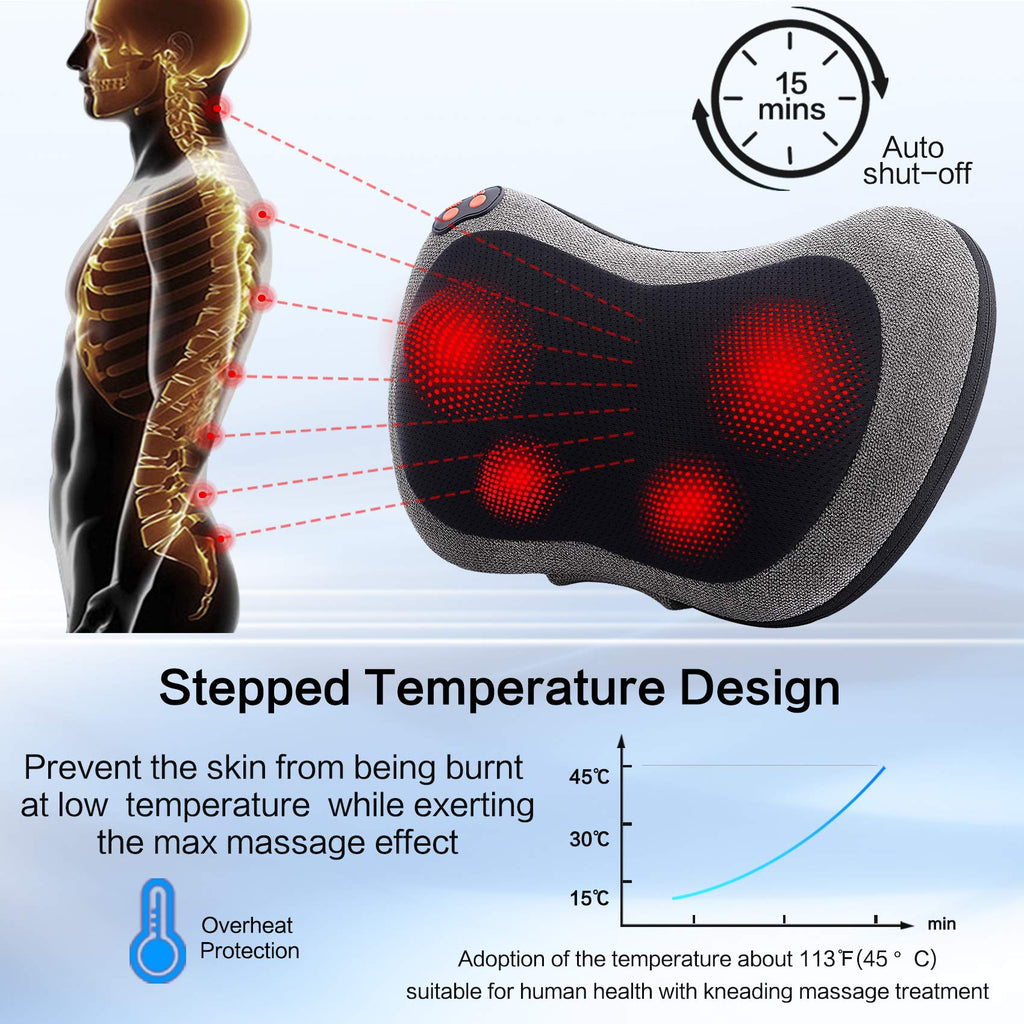 Papillon Back Massager with Heat - Shiatsu Pillow

