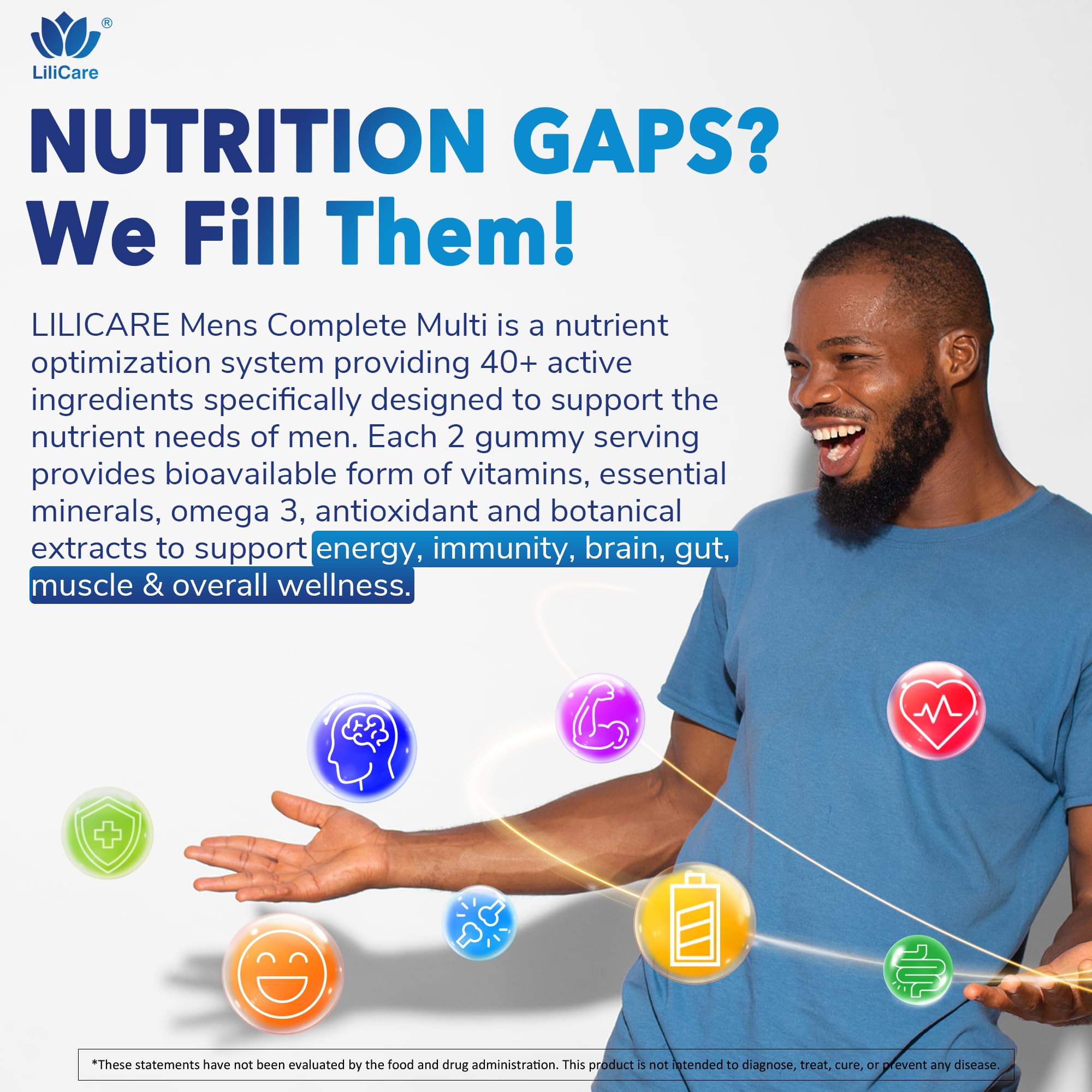 LILICARE Men's Multivitamin Gummies | Daily Support

