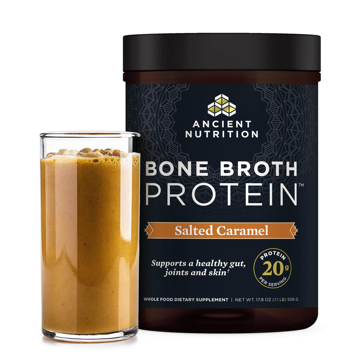 Ancient Nutrition Bone Broth Protein Powder with Hydrolyzed Collagen