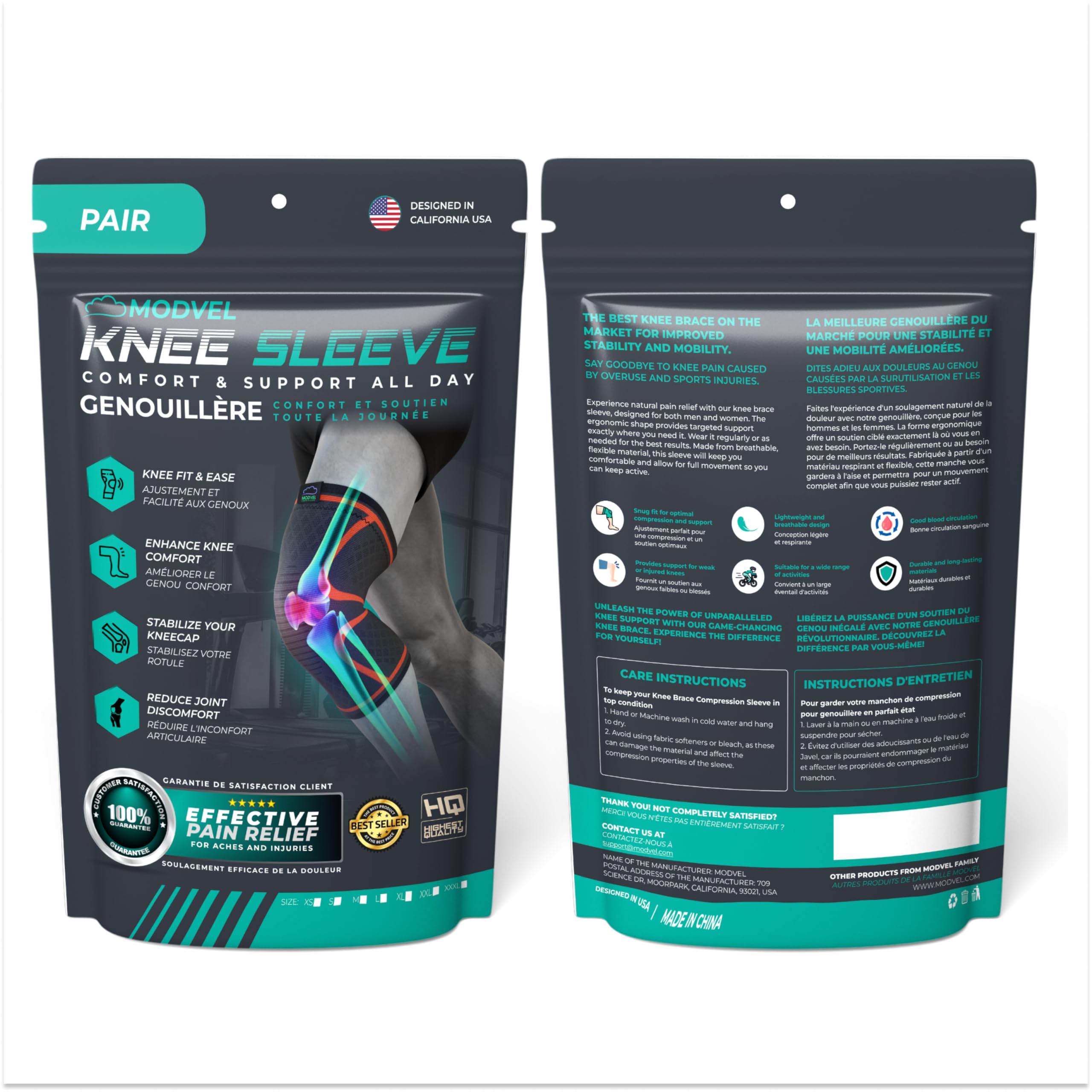 Modvel Compression Knee Brace for Men & Women Knee Support

