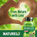 Naturelo Vitamin D3 K2 Vegan Supplement for Bone Health

