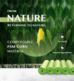 FORID Compostable Trash Bags - Unscented, Plant Starch Material

