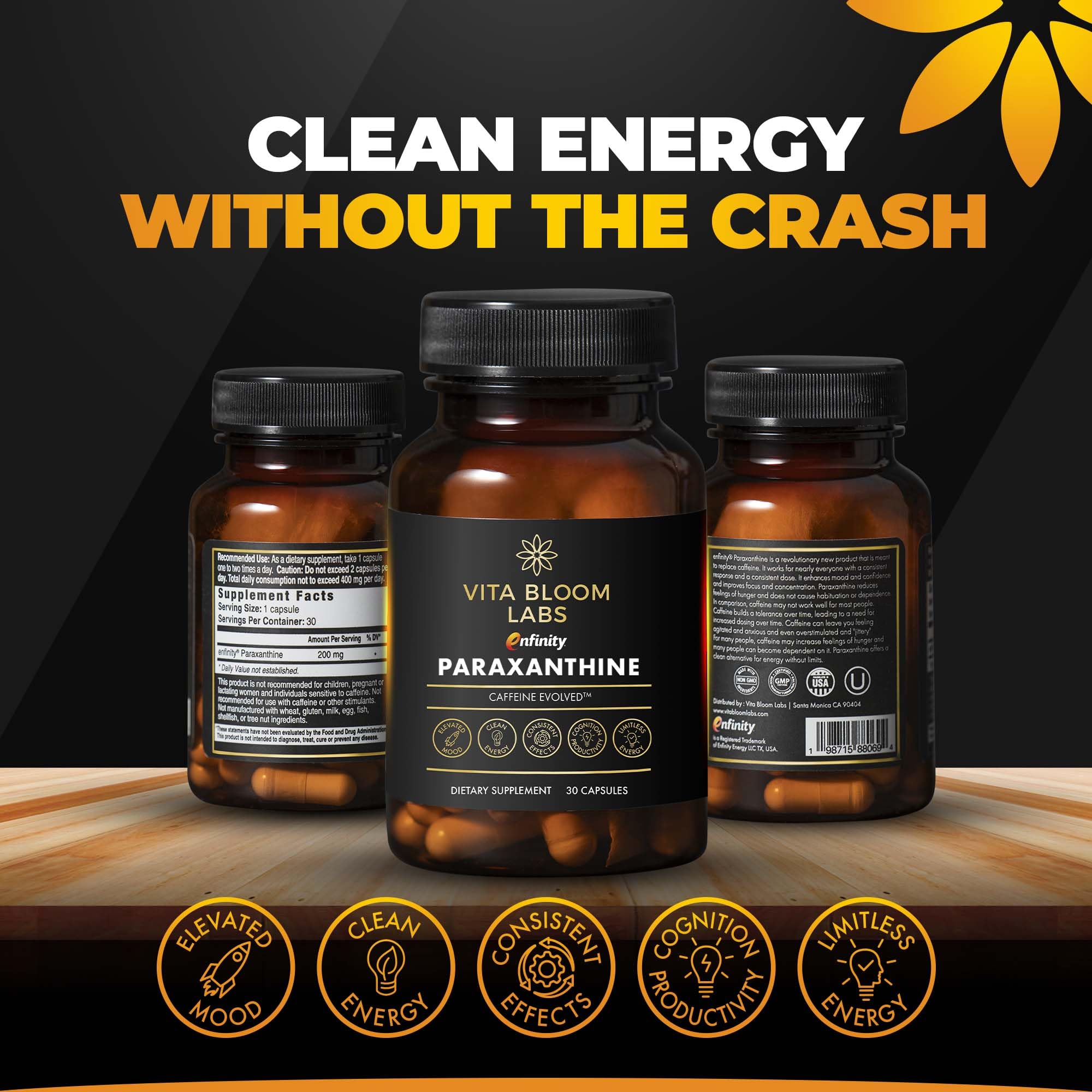 Paraxanthine Capsules by Enfinity | Clean Energy & Focus

