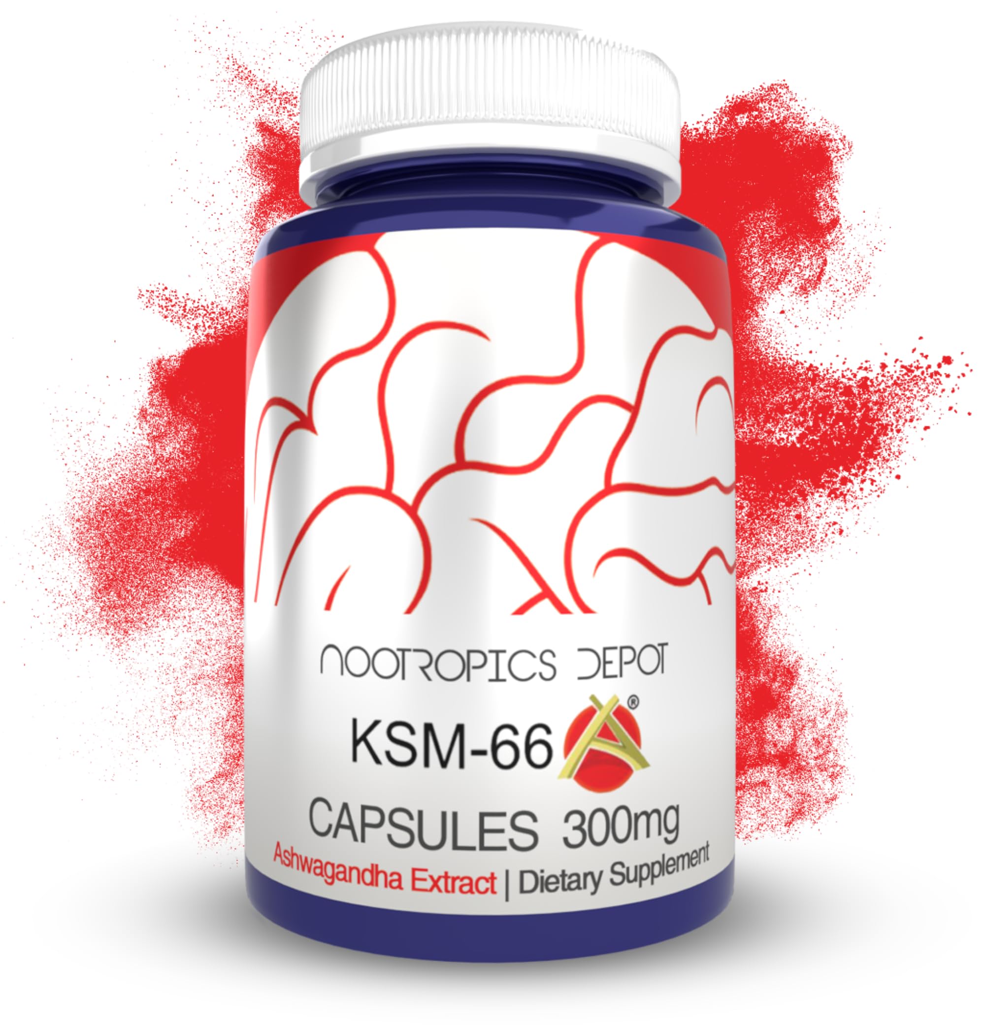 Nootropics Depot KSM-66 Ashwagandha Capsules | Adaptogen

