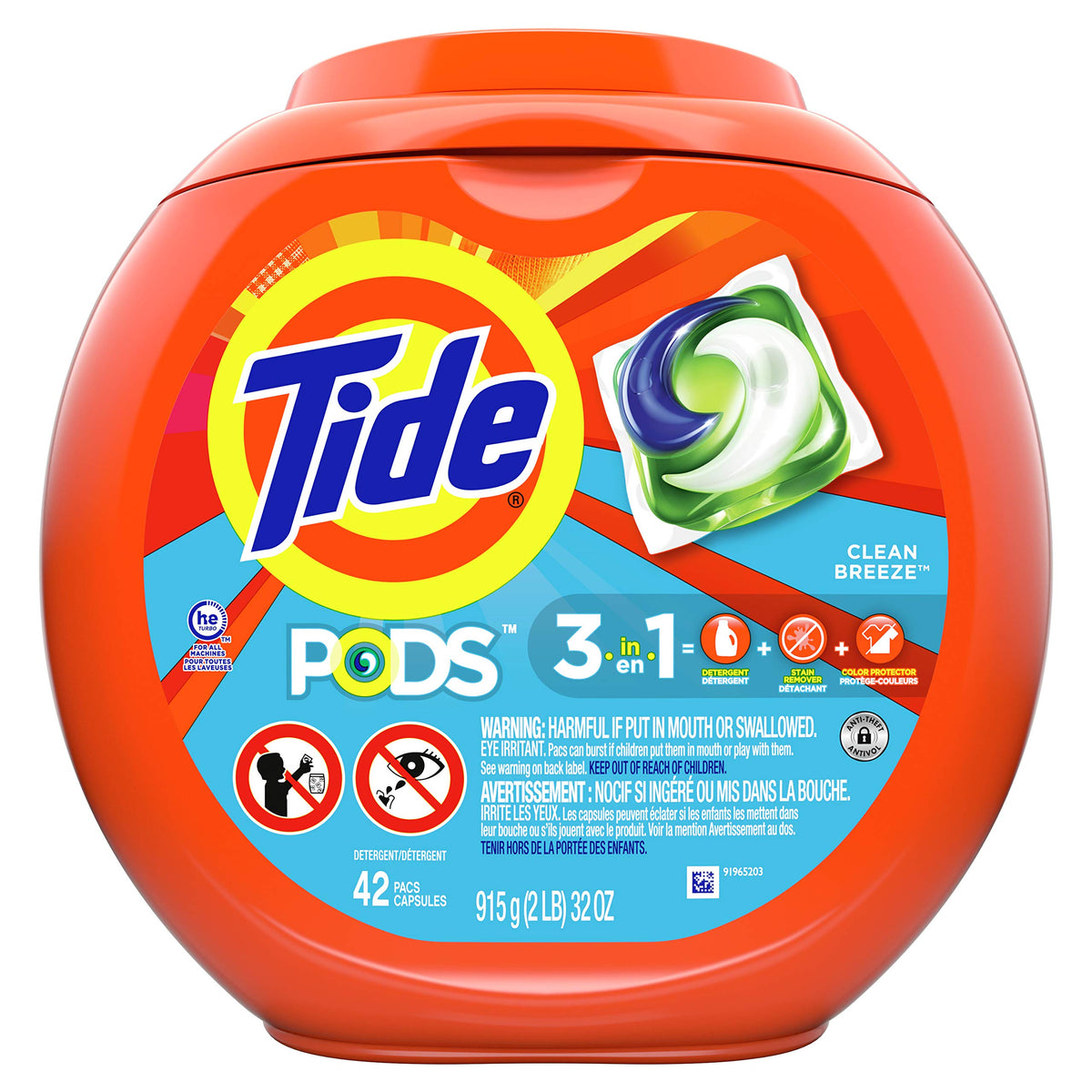 Tide PODS Laundry Detergent Pacs, 3-in-1, HE Compatible