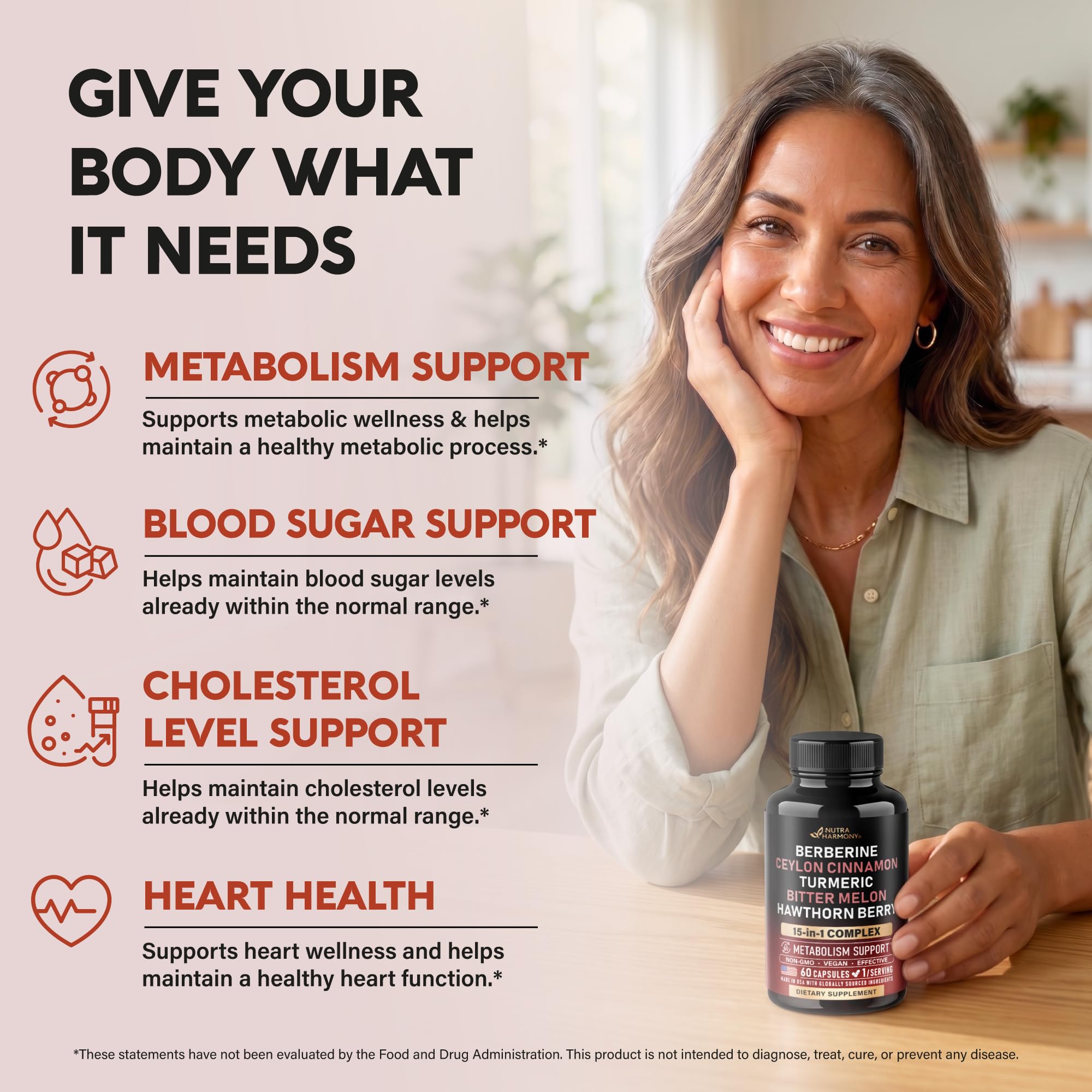 Berberine Metabolic Support Supplement | Heart & Energy

