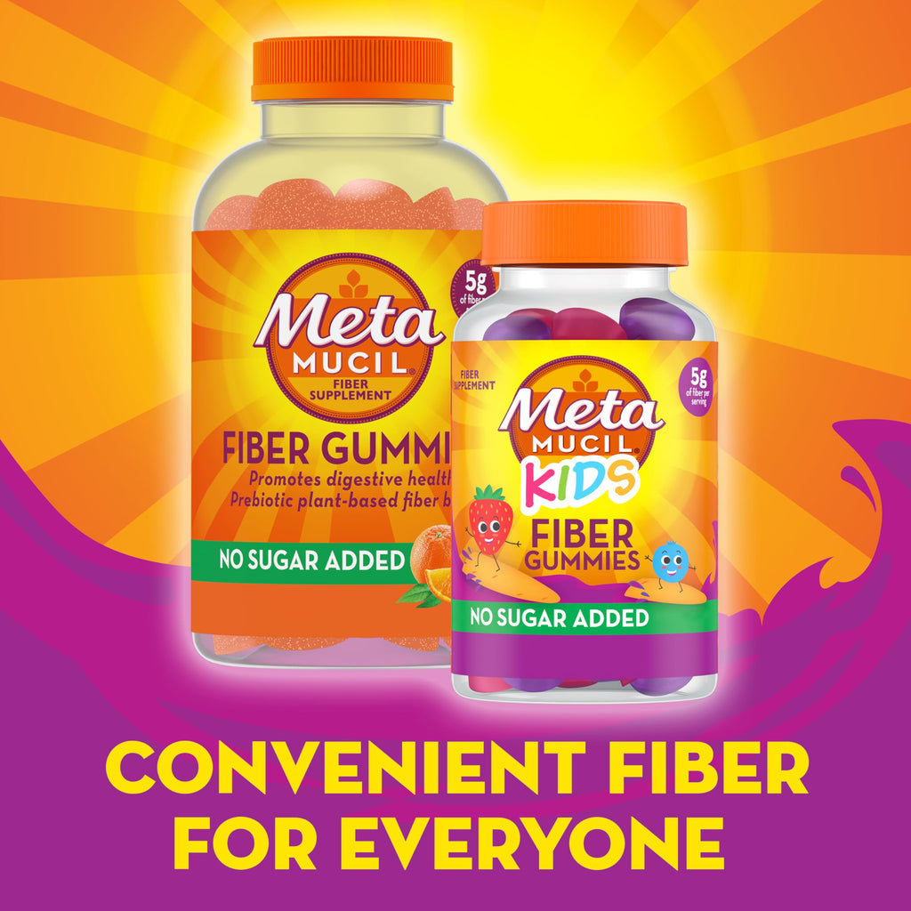 Metamucil Kids Fiber Gummies No Sugar Added | Plant-Based Fiber

