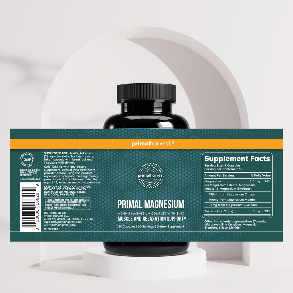 Magnesium Complex by Primal Harvest with Zinc


