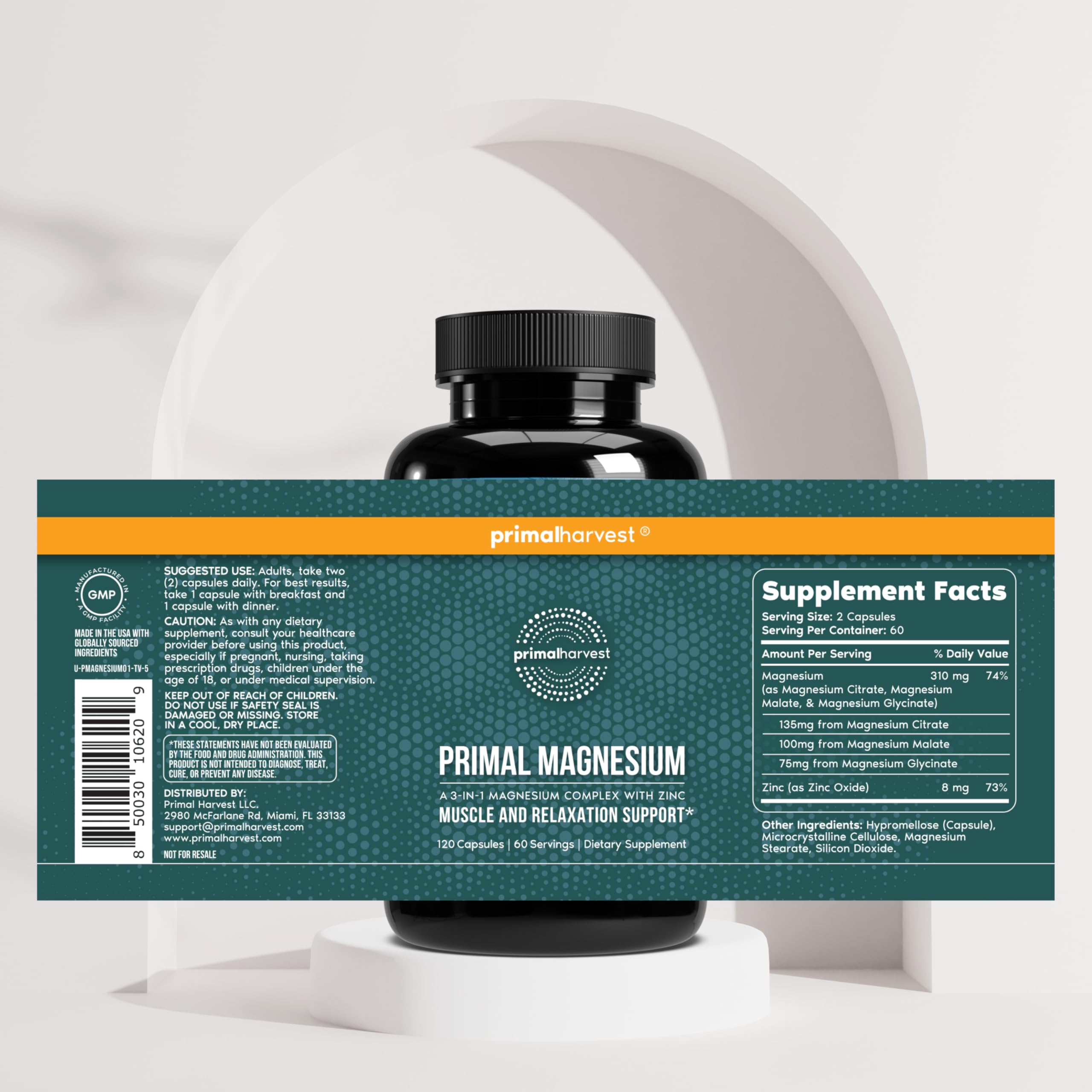 Magnesium Complex by Primal Harvest with Zinc


