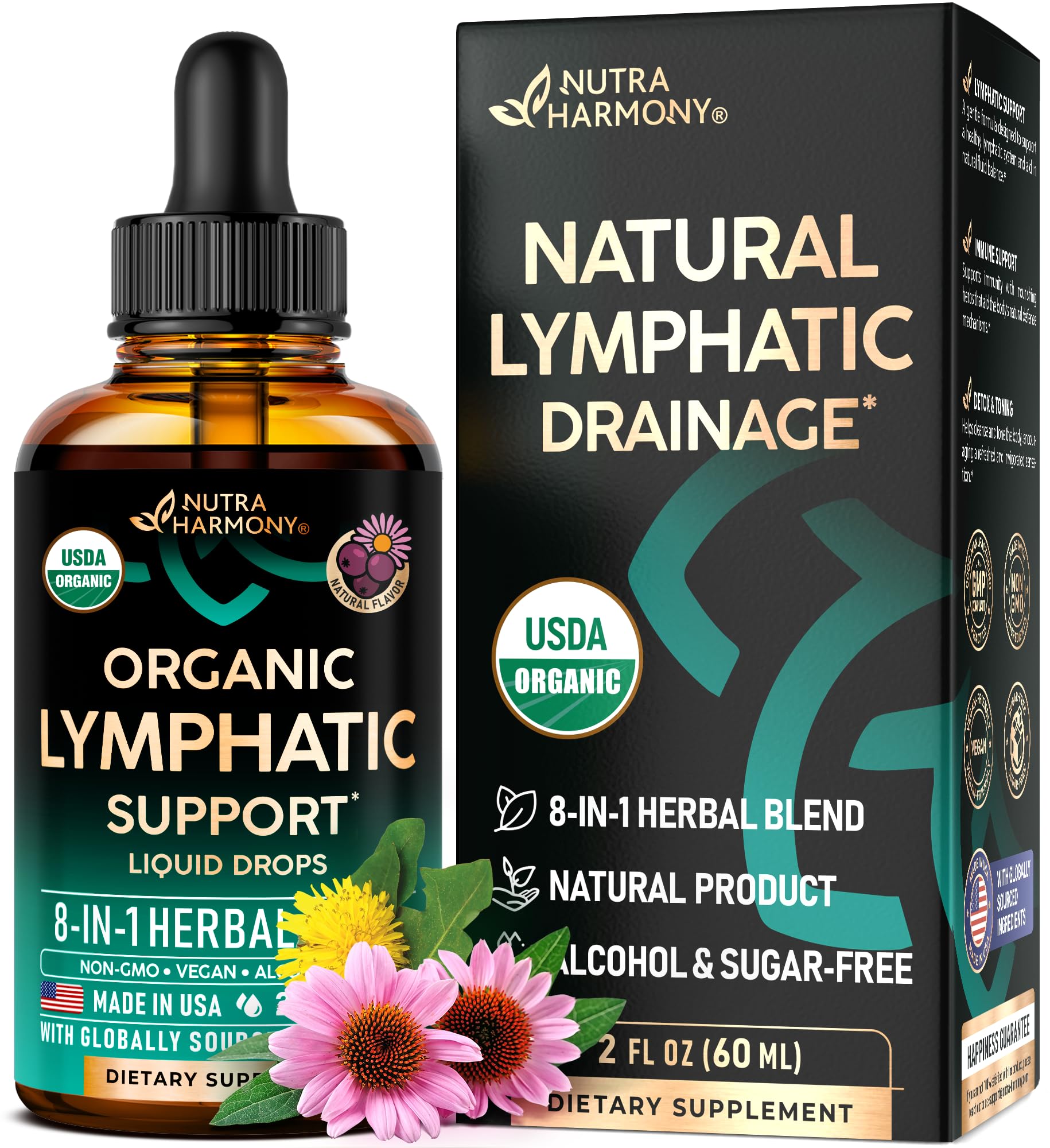 USDA Organic Lymphatic Drainage Supplement - Echinacea

