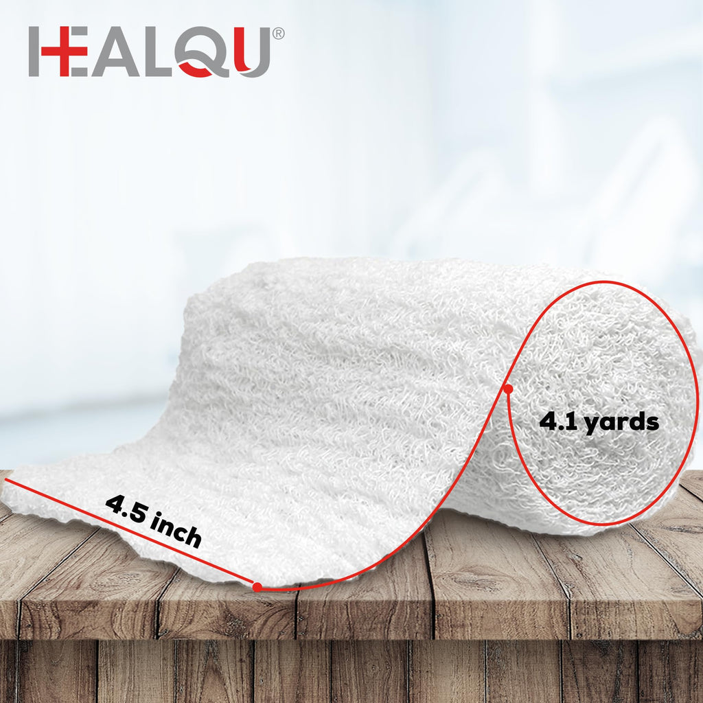 HEALQU Kerlix Gauze Bandage Roll Latex Free 6-Ply Cotton

