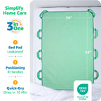IMPROVIA Positioning Bed Pad with 8 Handles - Waterproof

