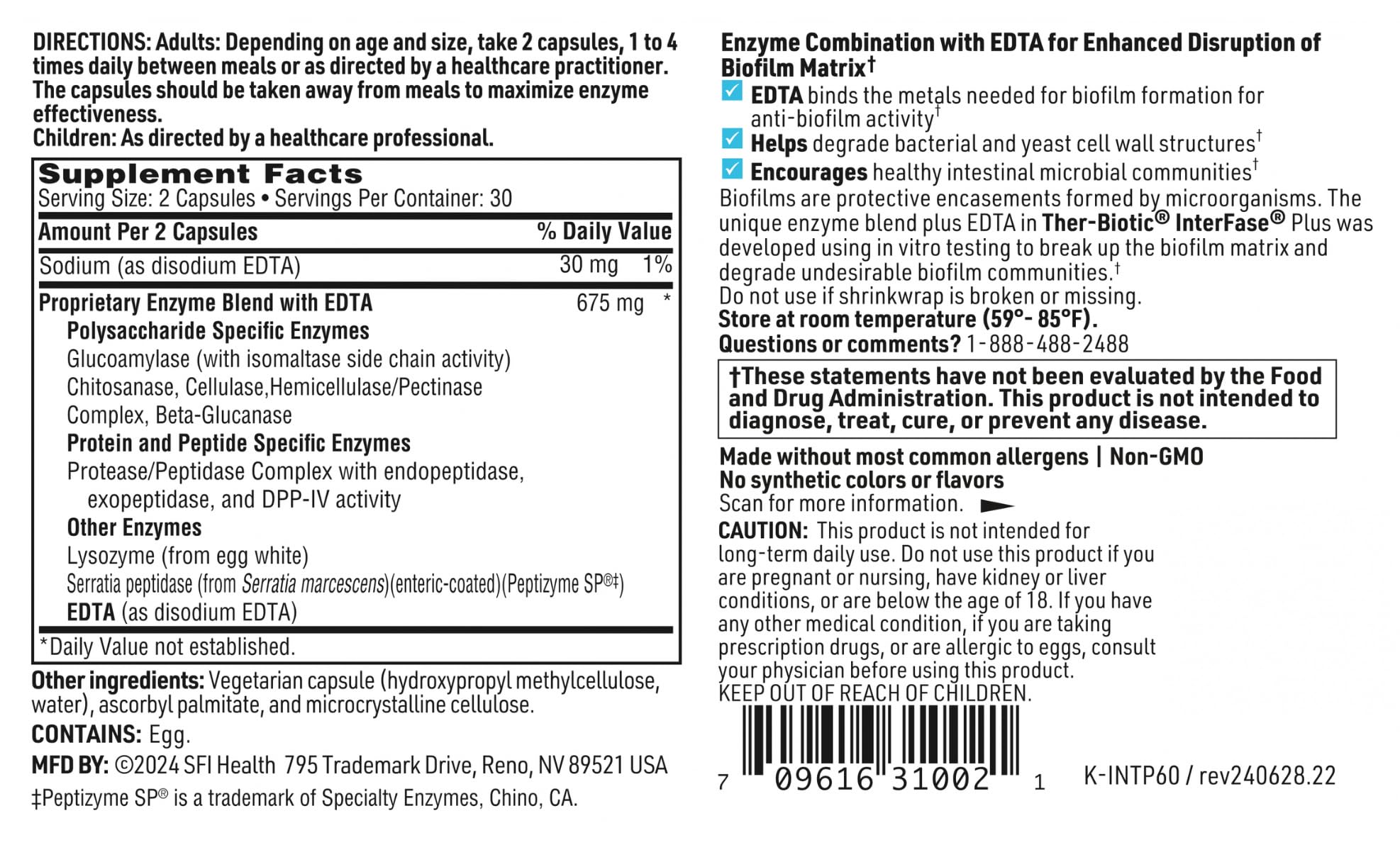 Klaire Labs Interfase Plus Digestive Enzymes for GI Support

