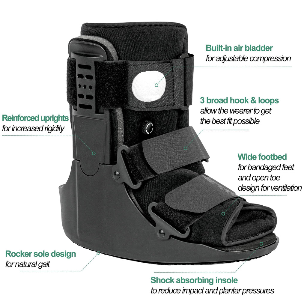 Jewlri Air Walking Boot Ambidextrous Ankle Support

