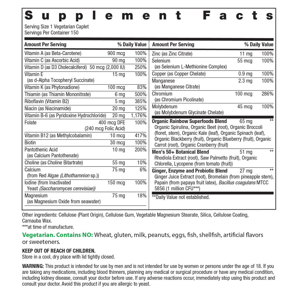 Rainbow Light Men's One 50+ Multivitamin | Immune & Muscle

