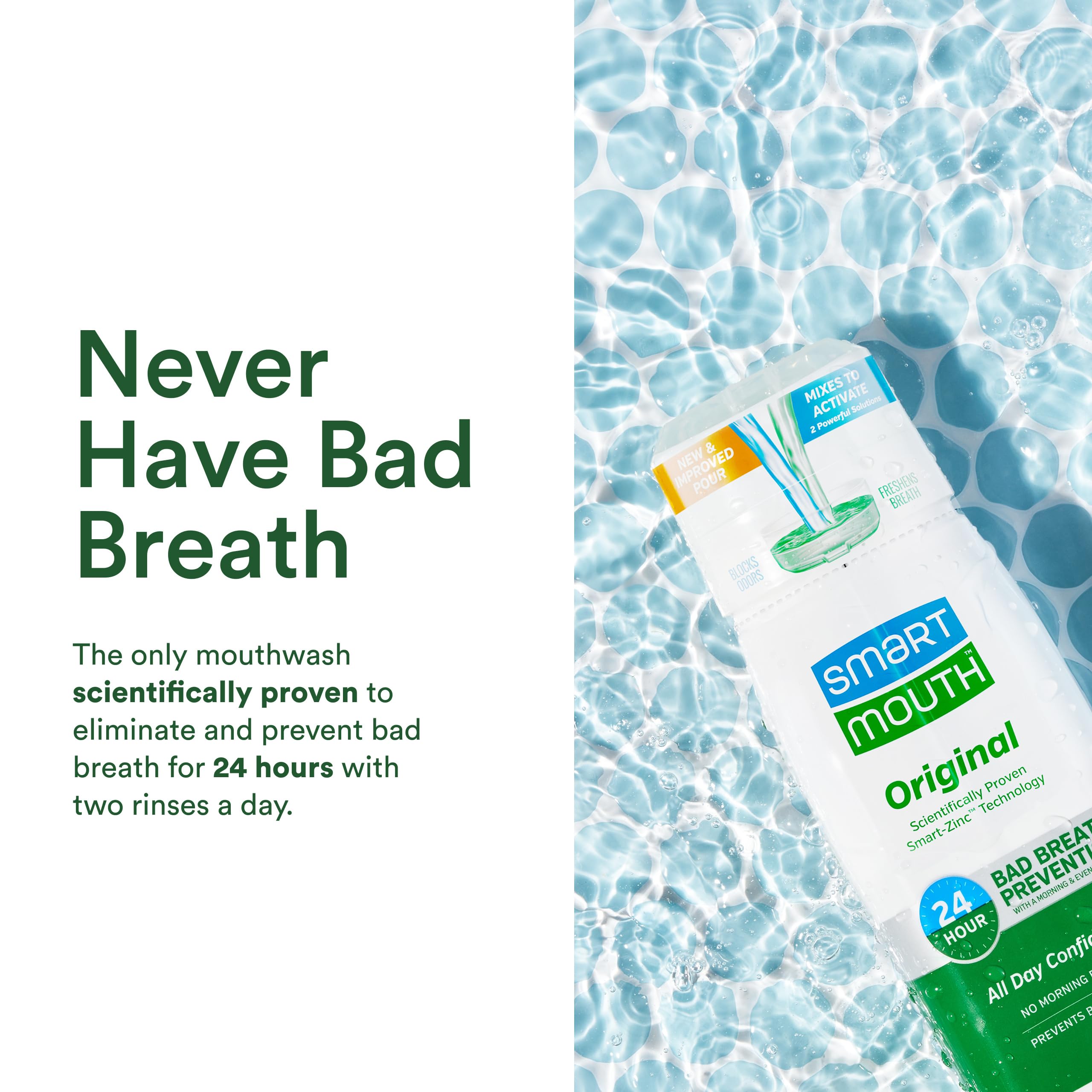 SmartMouth Original Zinc Activated Mouthwash - Alcohol-Free

