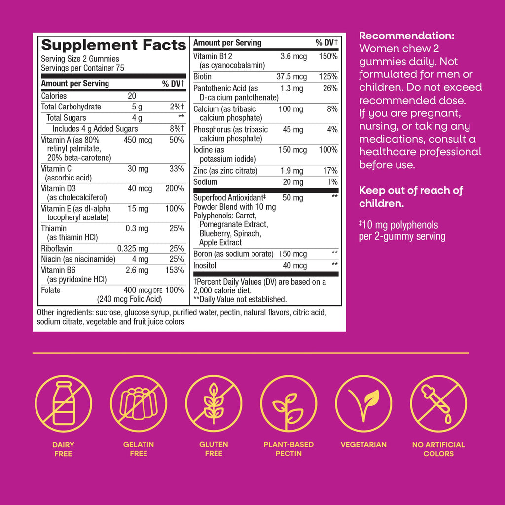 Nature's Way Alive! Women's Multivitamin Gummy for Wellness

