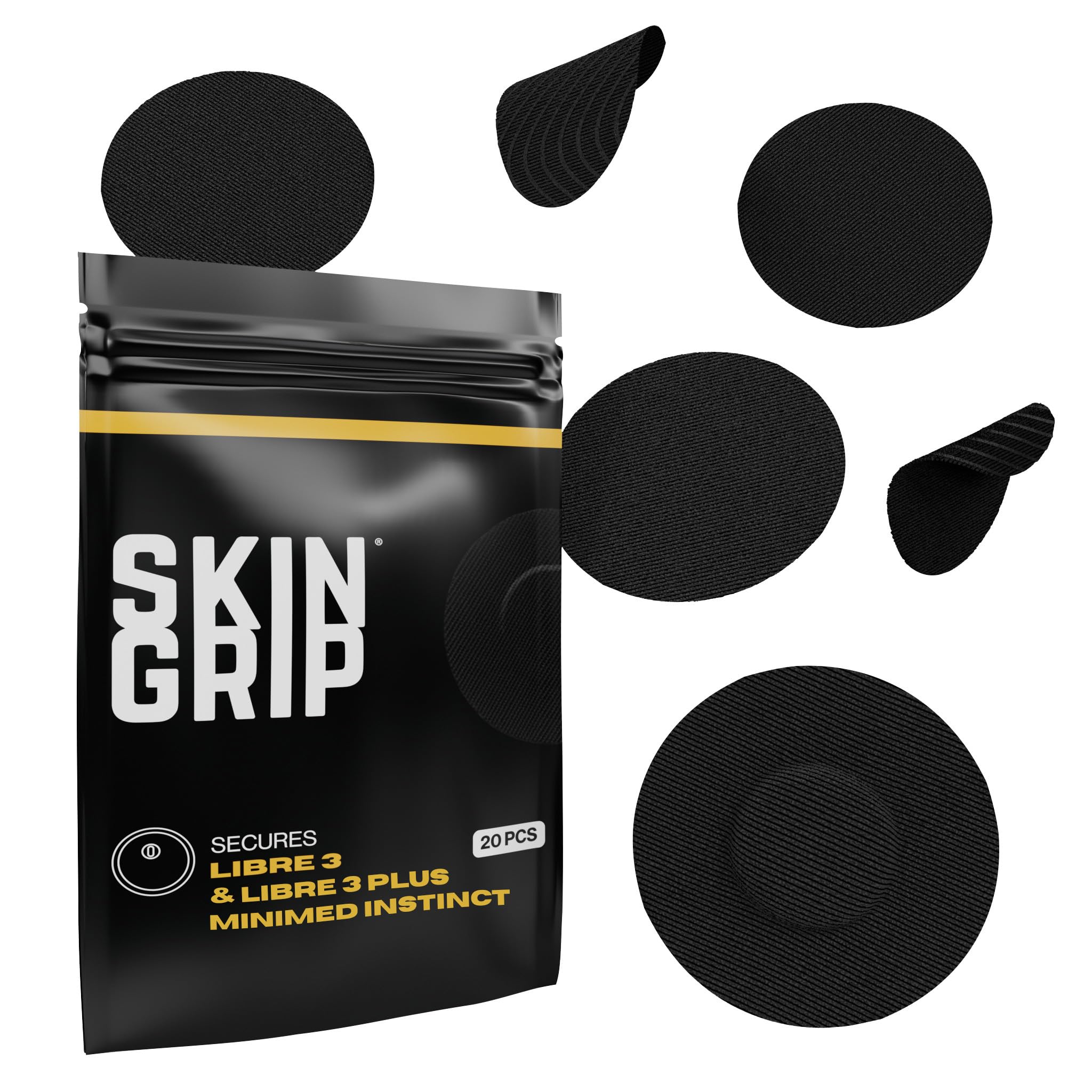 Skin Grip CGM Sensor Covers - Waterproof Adhesive Patches