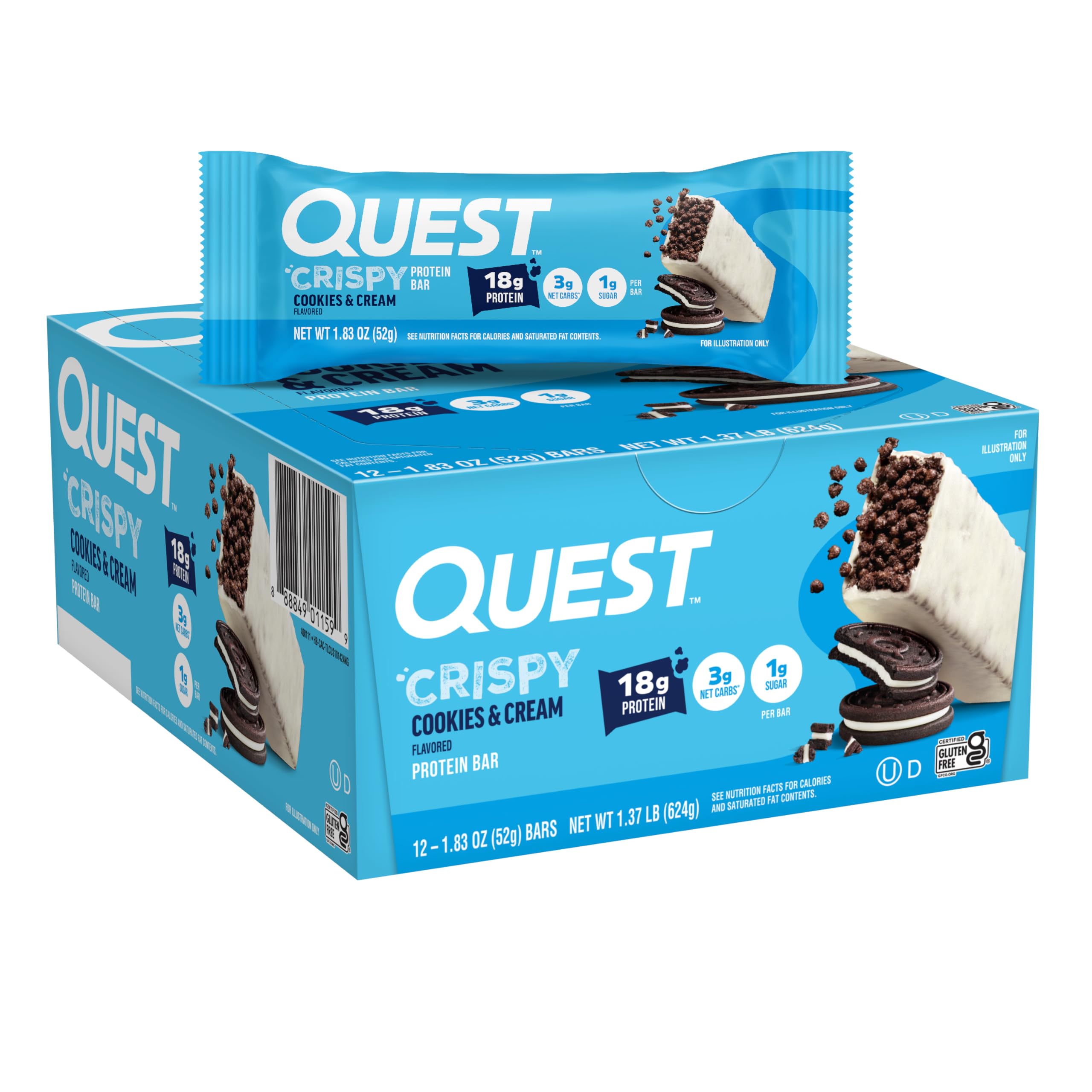 Quest Crispy Protein Bar | 18g Protein, Gluten Free


