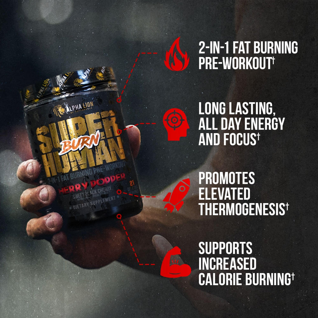ALPHA LION Superhuman Burn Pre Workout and Fat Burner

