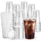 Clear Disposable Cups with Lids and Straws - BPA-Free

