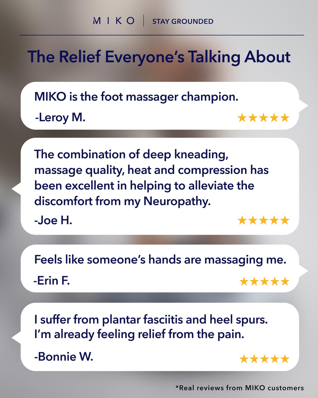 MIKO Foot Massager Deep Kneading Shiatsu


