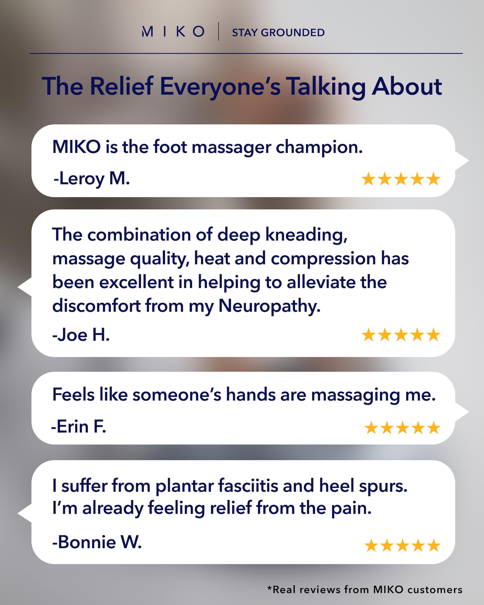 MIKO Foot Massager Deep Kneading Shiatsu

