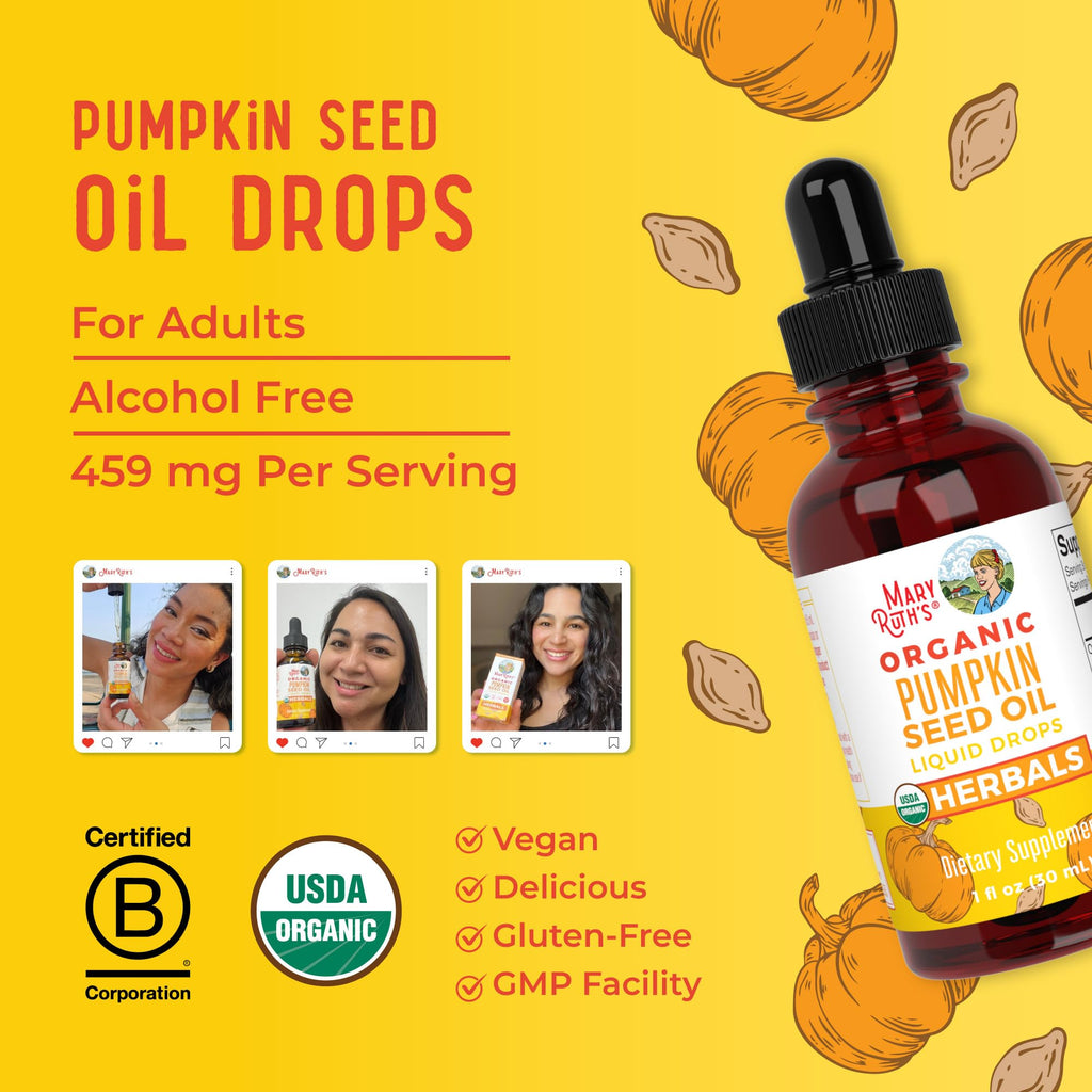 MaryRuth's Organics Pumpkin Seed Oil Drops – Organic & Vegan

