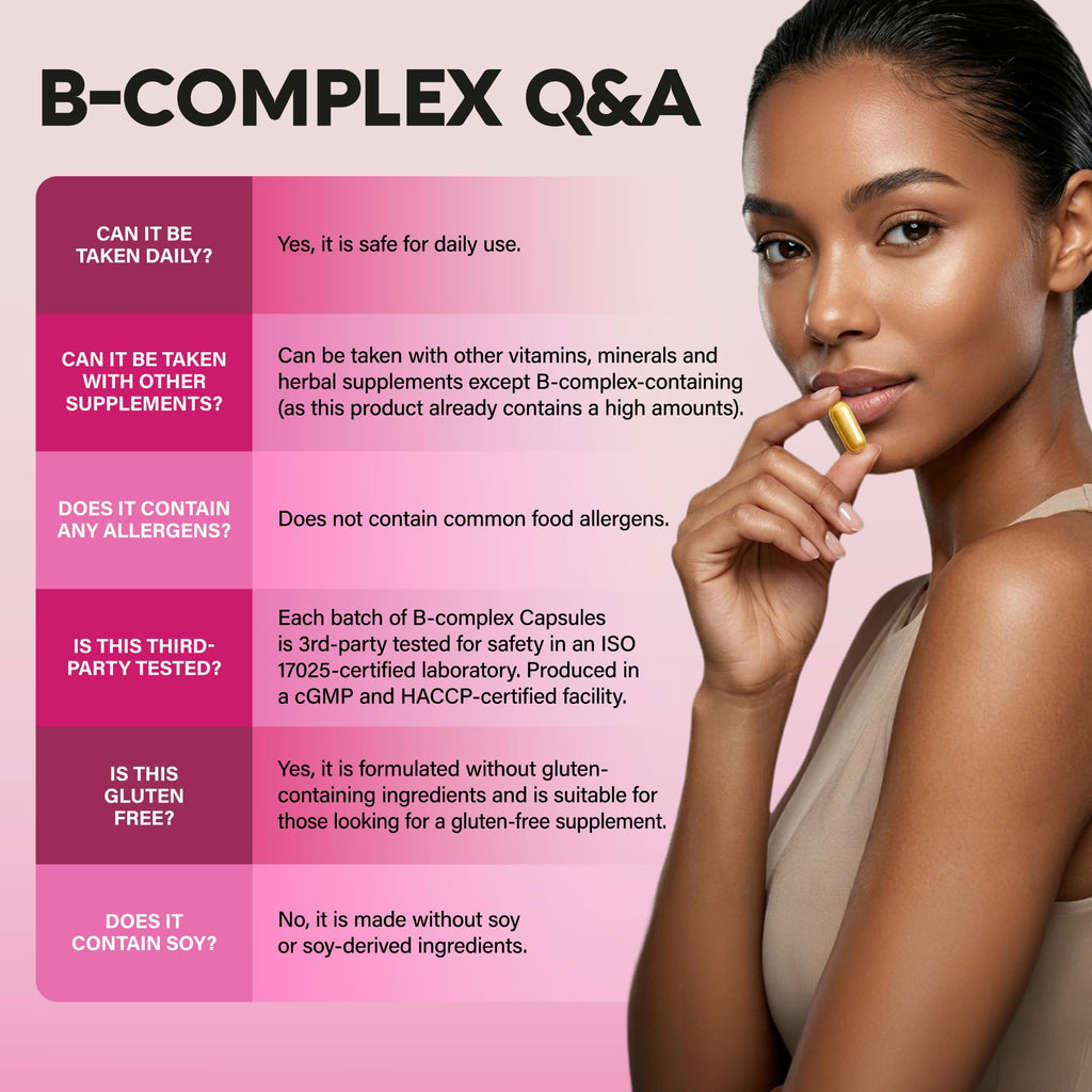 Vitamin B Complex for Men & Women | USA Made

